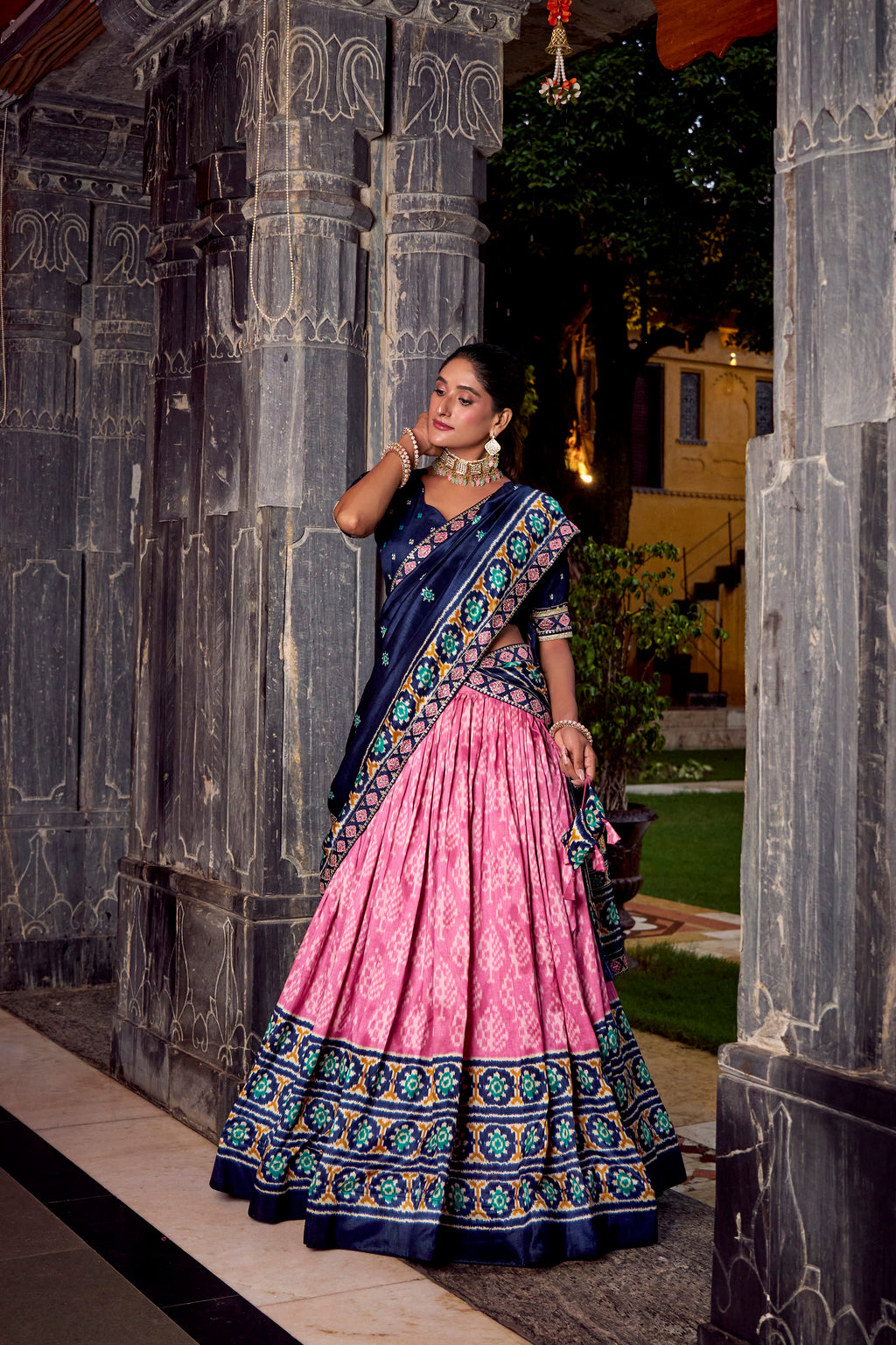 Elegant  Patola Print Lehenga Choli