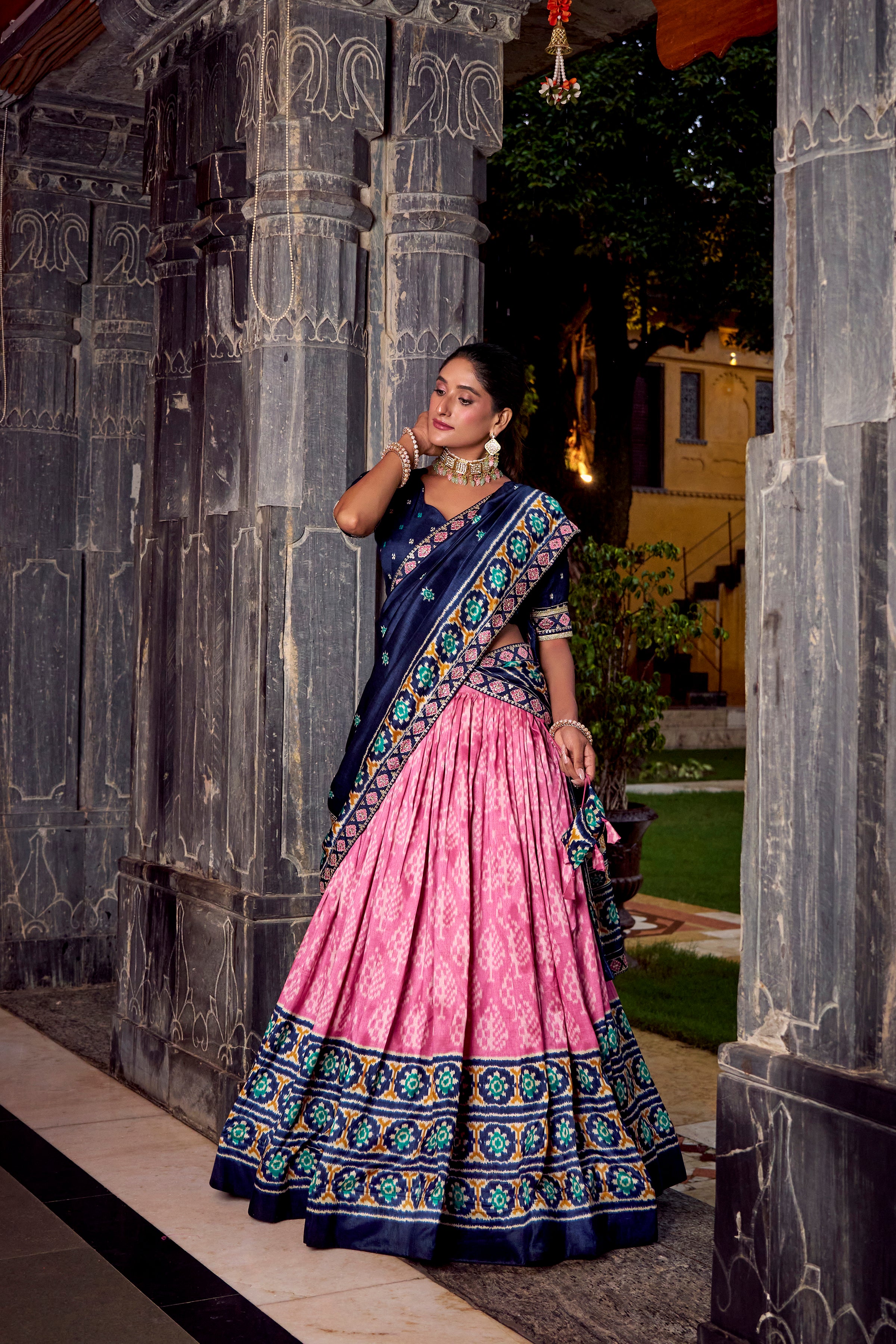 Elegant  Patola Print Lehenga Choli