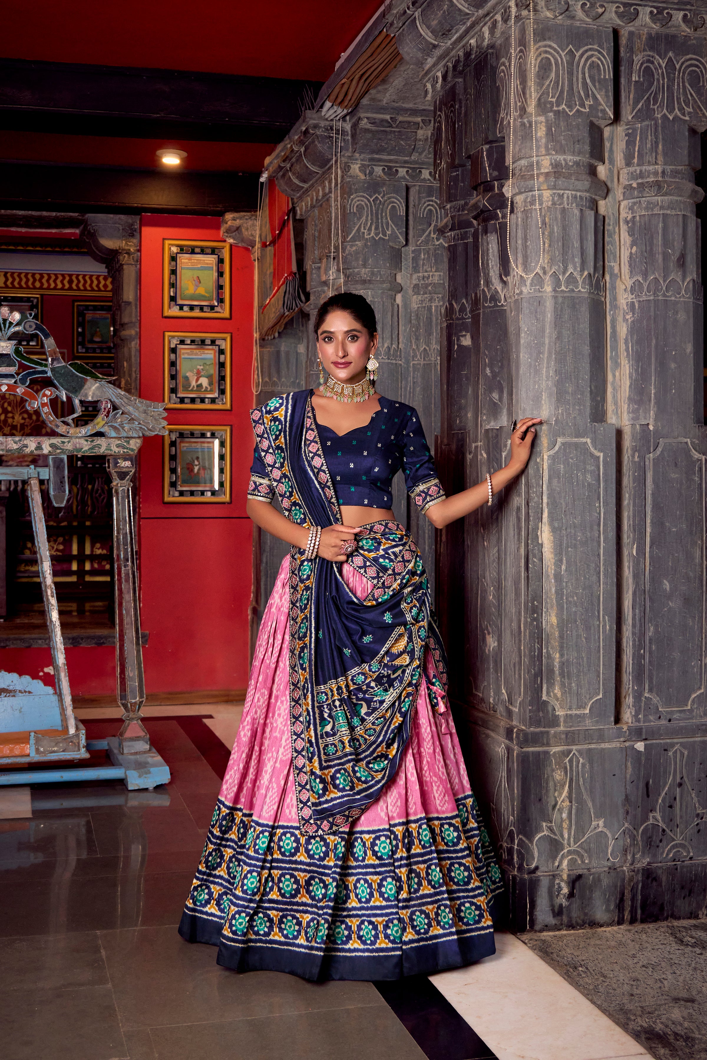 Elegant  Patola Print Lehenga Choli