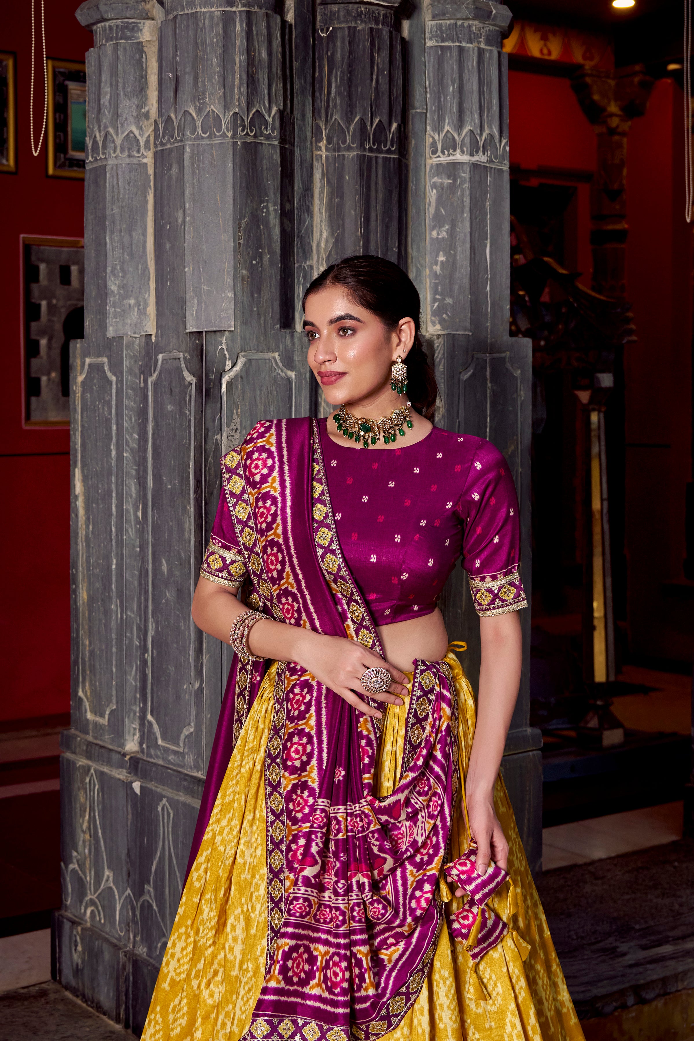 Elegant  Patola Print Lehenga Choli