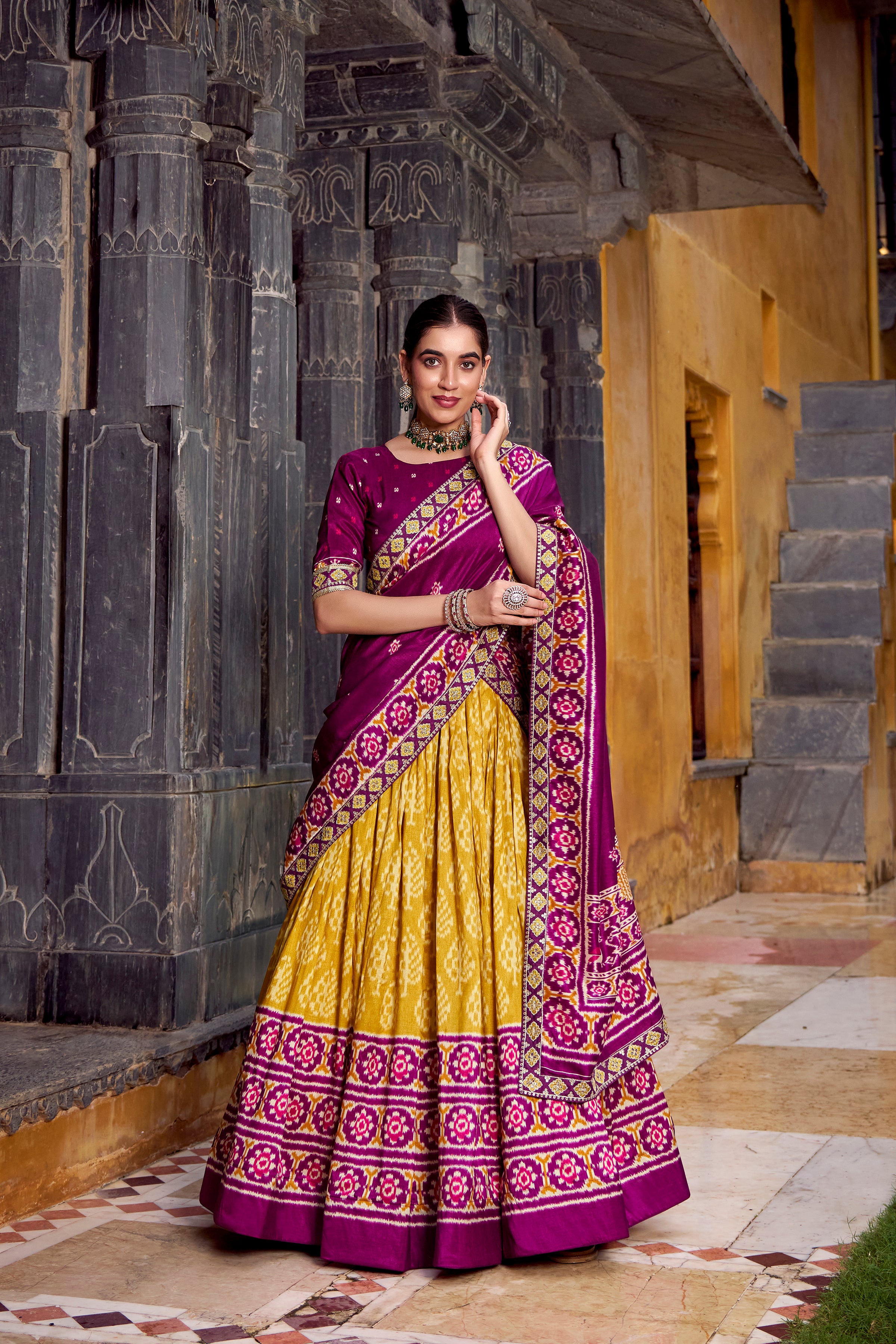 Elegant  Patola Print Lehenga Choli