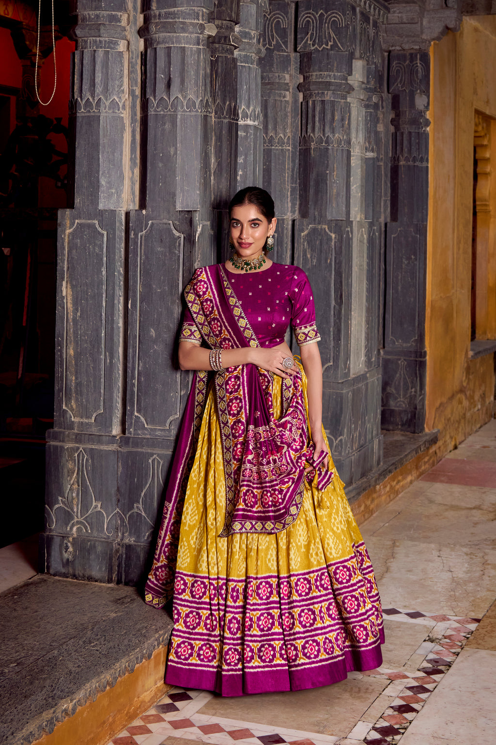 Elegant  Patola Print Lehenga Choli