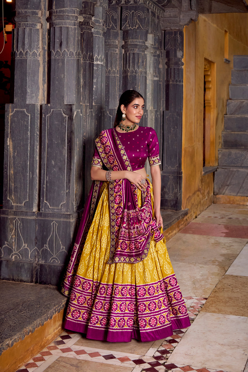 Elegant  Patola Print Lehenga Choli