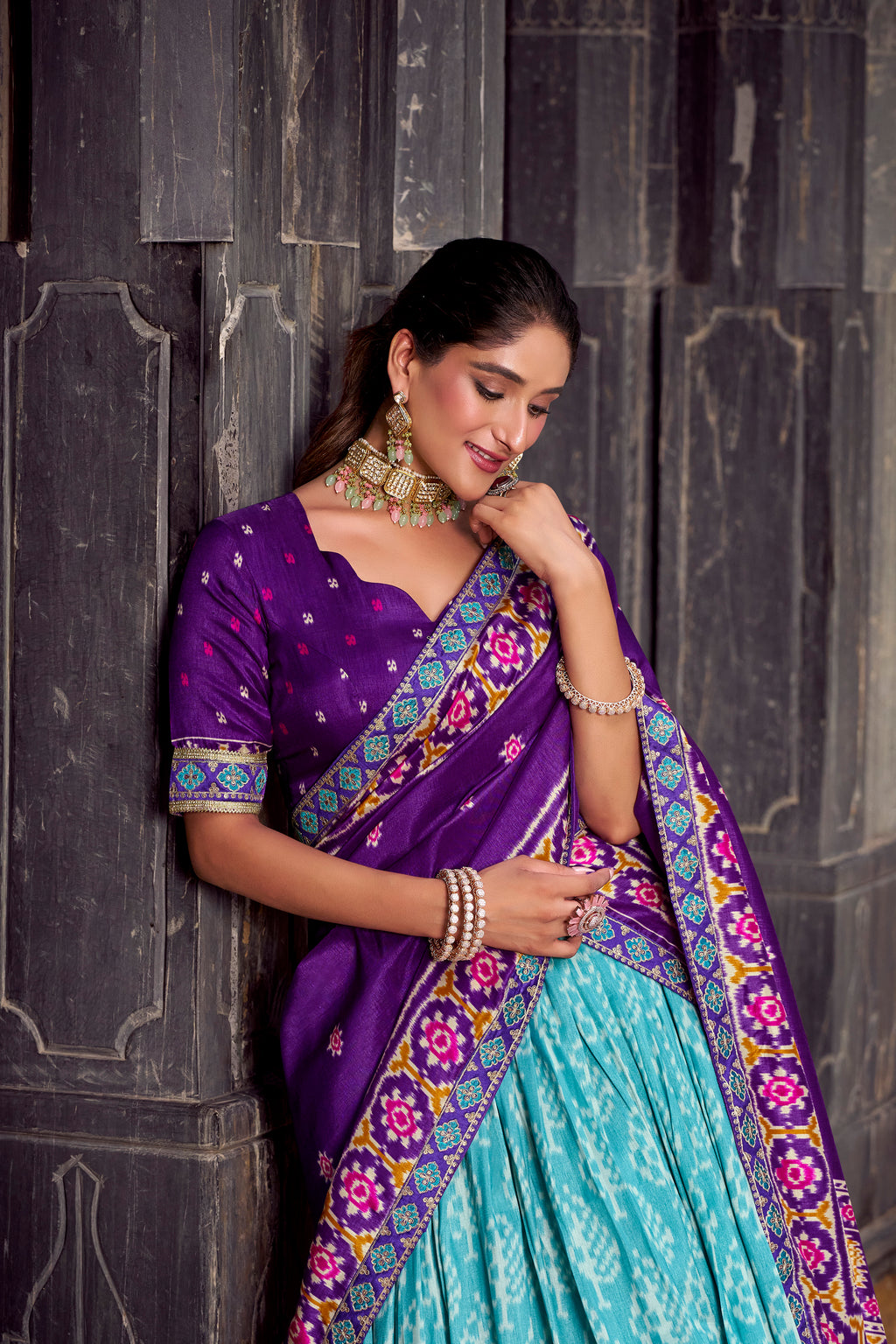 Elegant  Patola Print Lehenga Choli