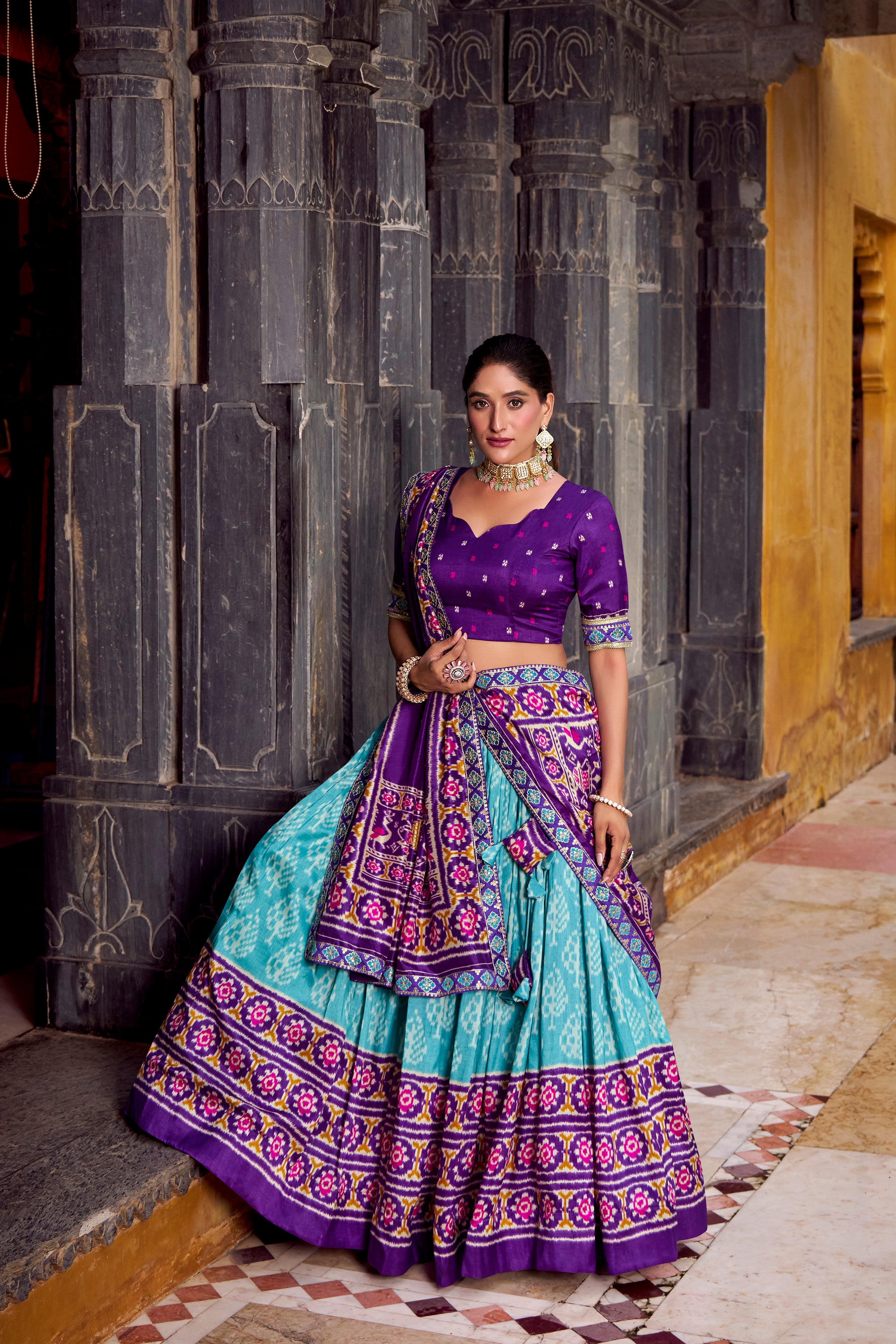 Elegant  Patola Print Lehenga Choli
