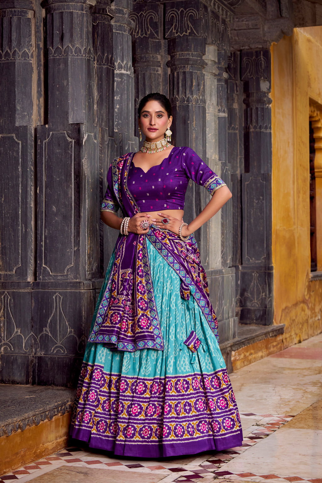 Elegant  Patola Print Lehenga Choli