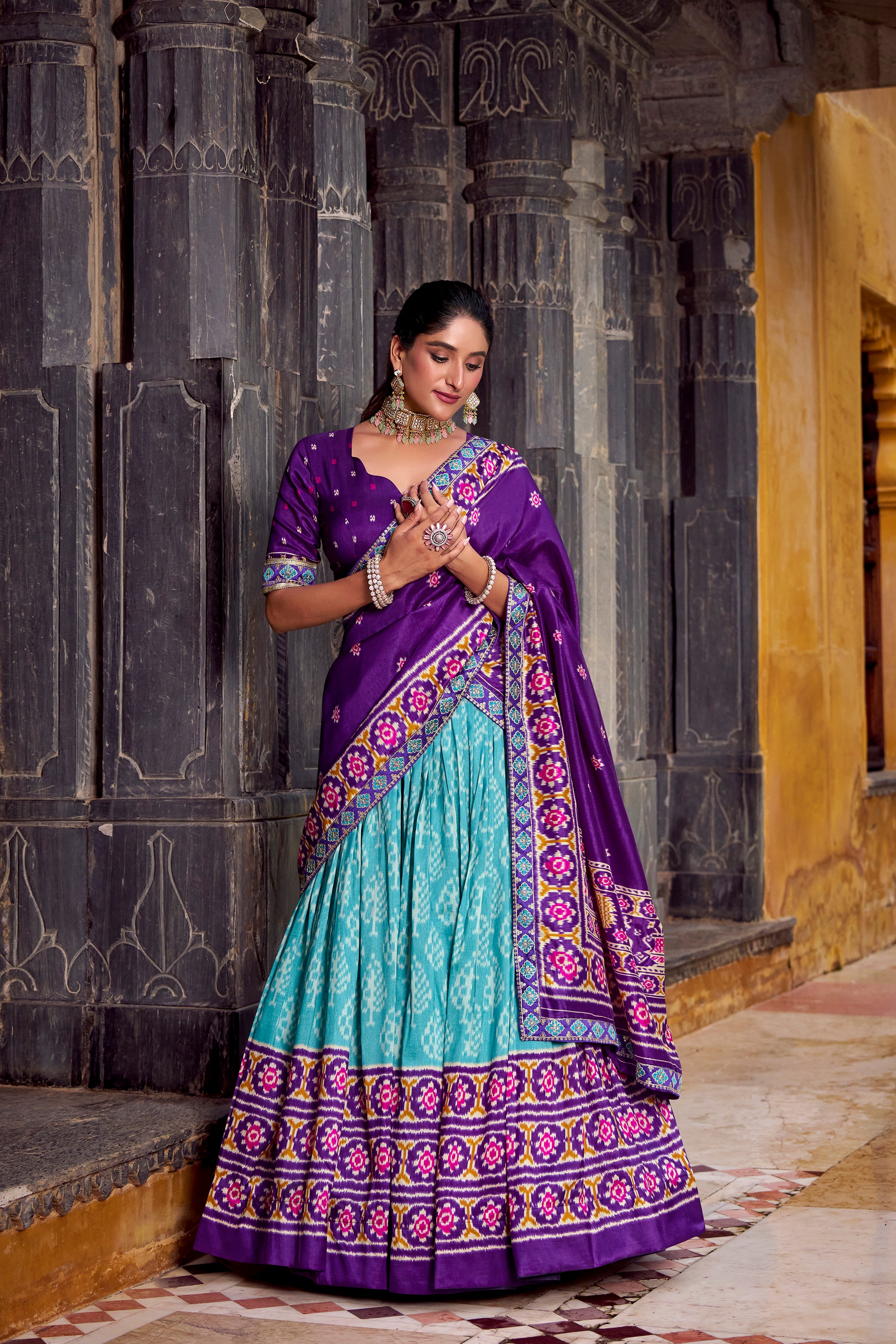 Elegant  Patola Print Lehenga Choli