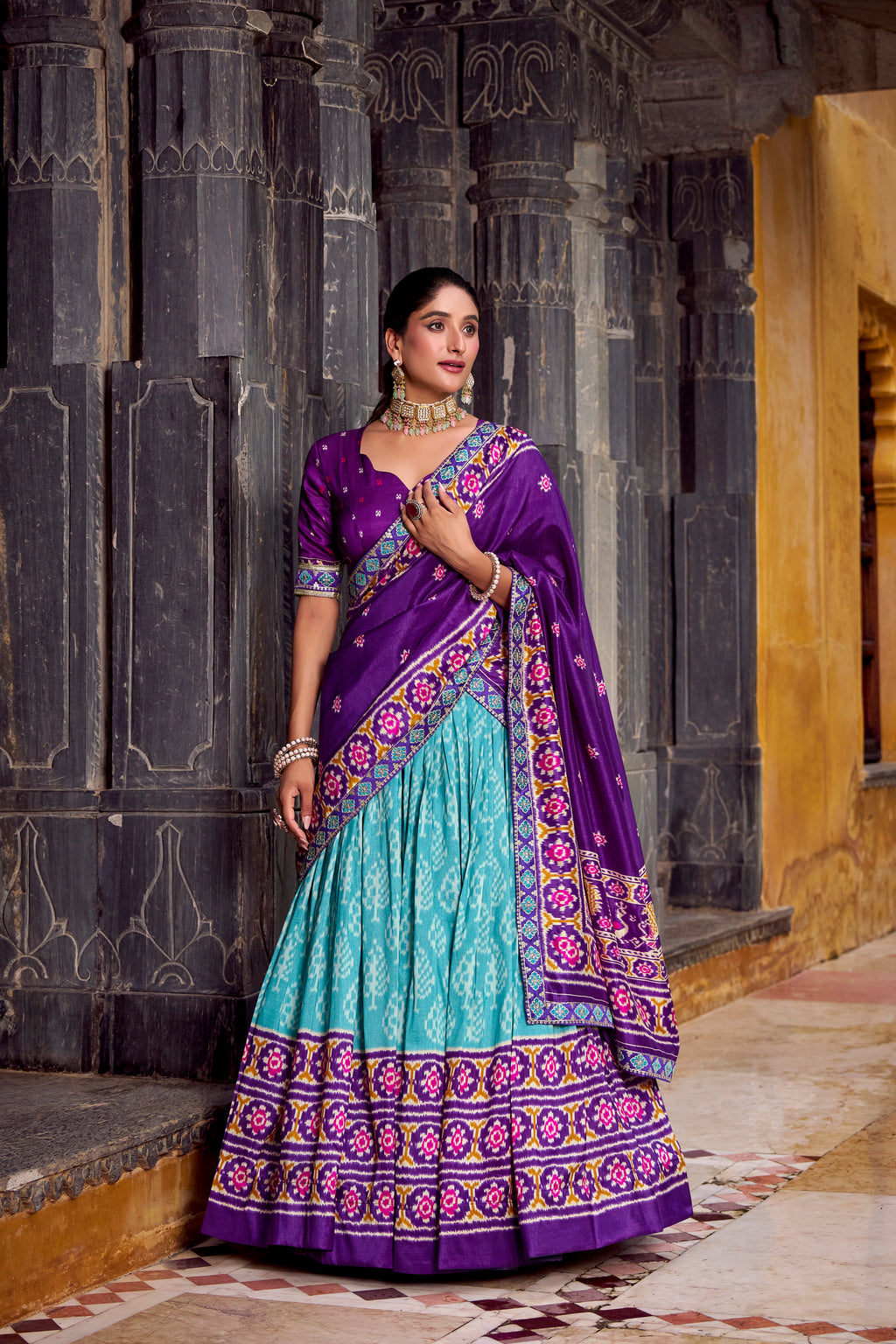 Elegant  Patola Print Lehenga Choli