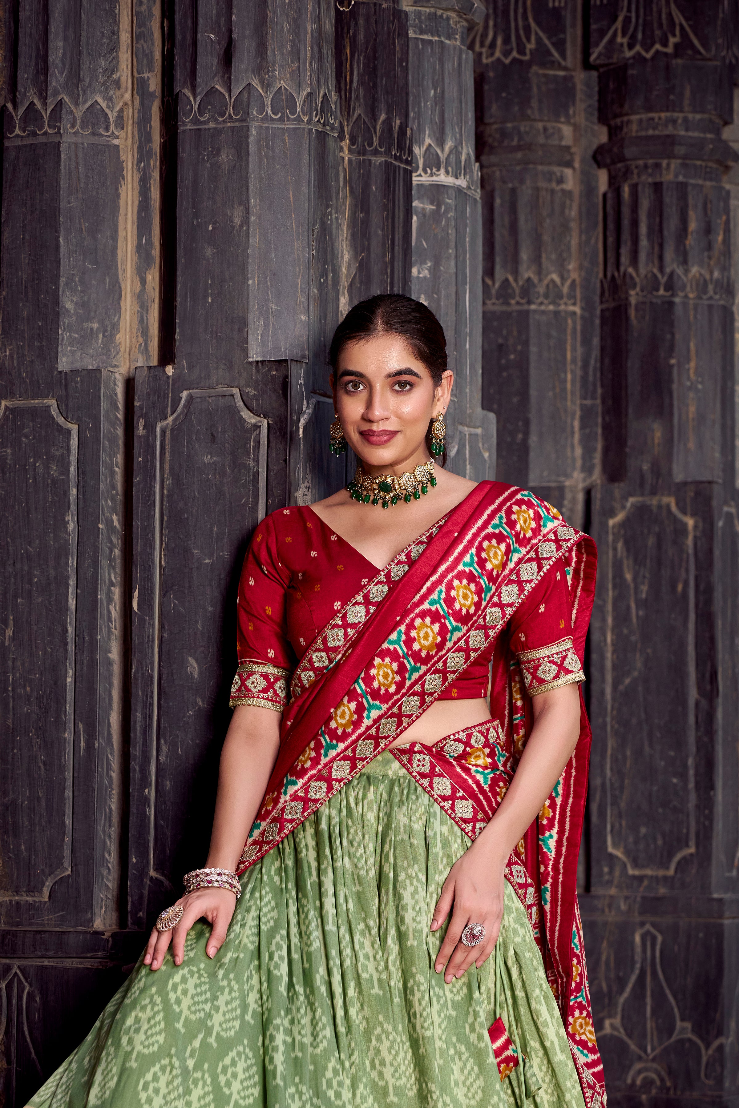 Elegant  Patola Print Lehenga Choli
