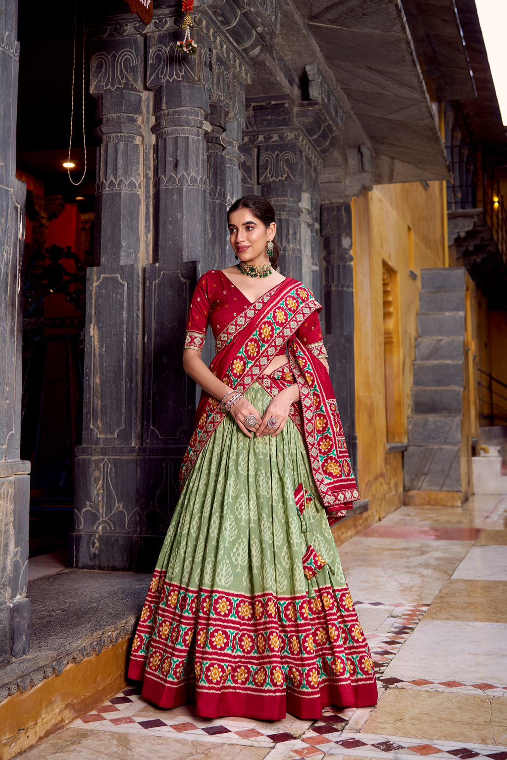 Elegant  Patola Print Lehenga Choli