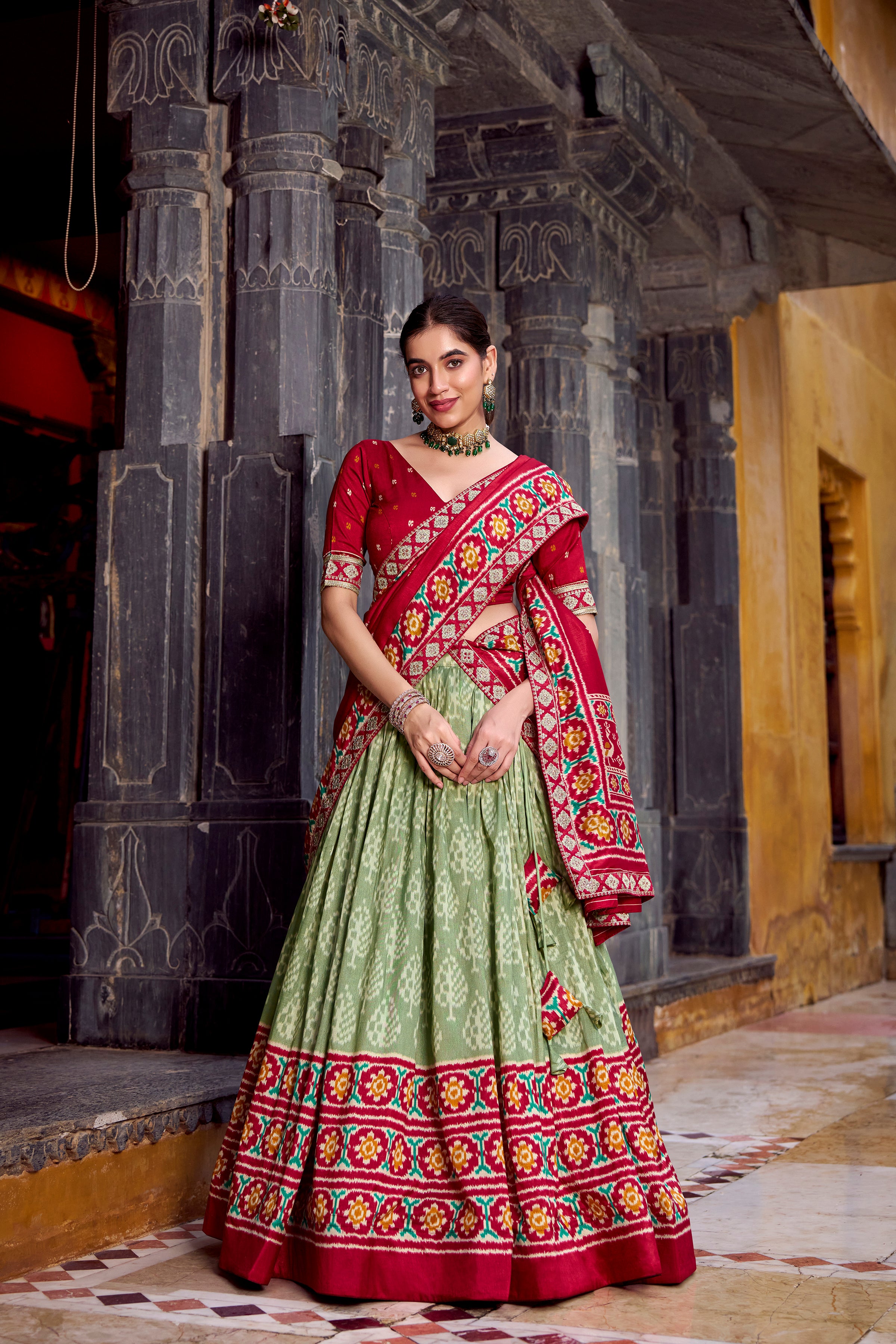 Elegant  Patola Print Lehenga Choli