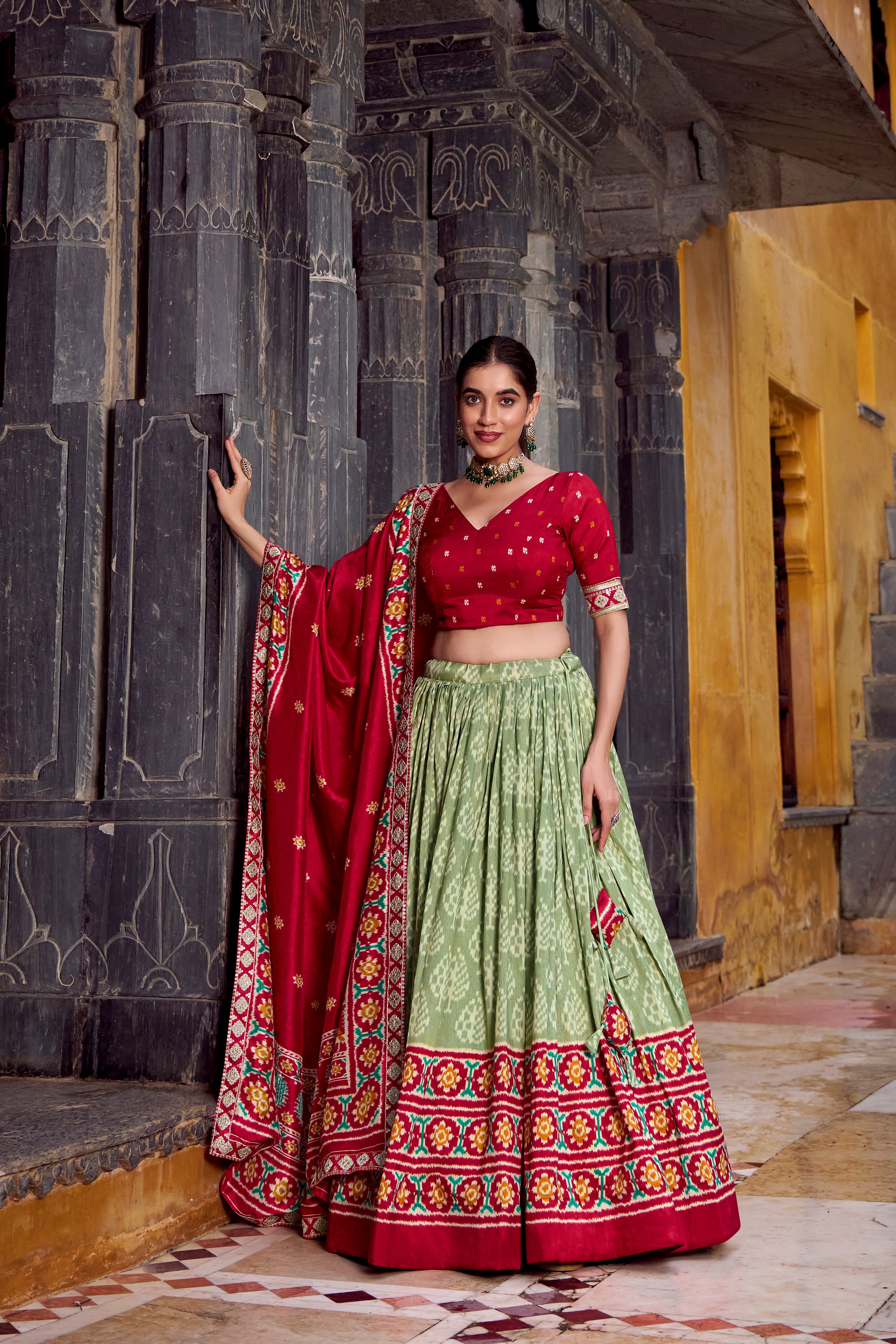 Elegant  Patola Print Lehenga Choli
