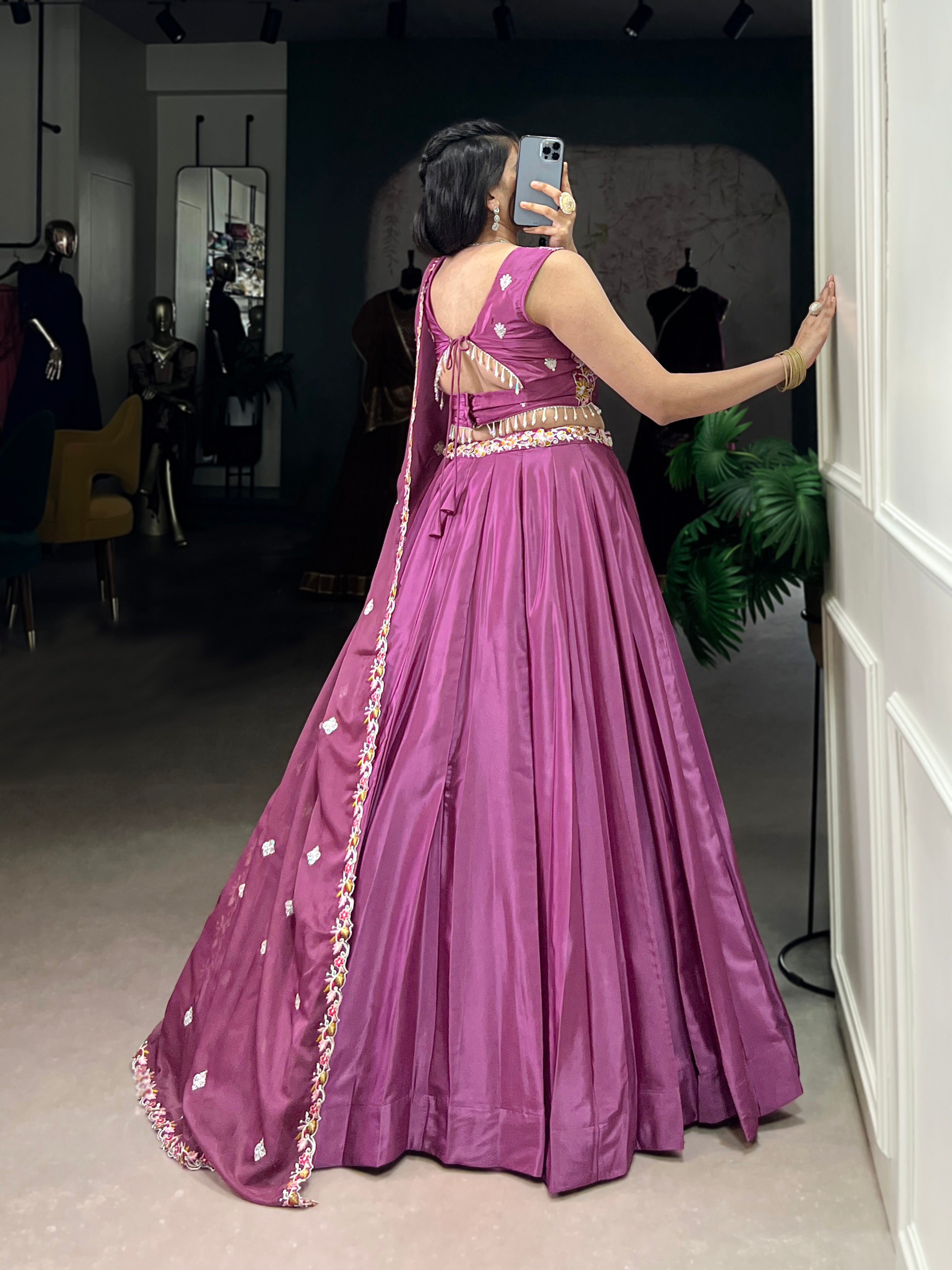 Vibrant Magenta Pink Lehenga with Heavy Work Blouse