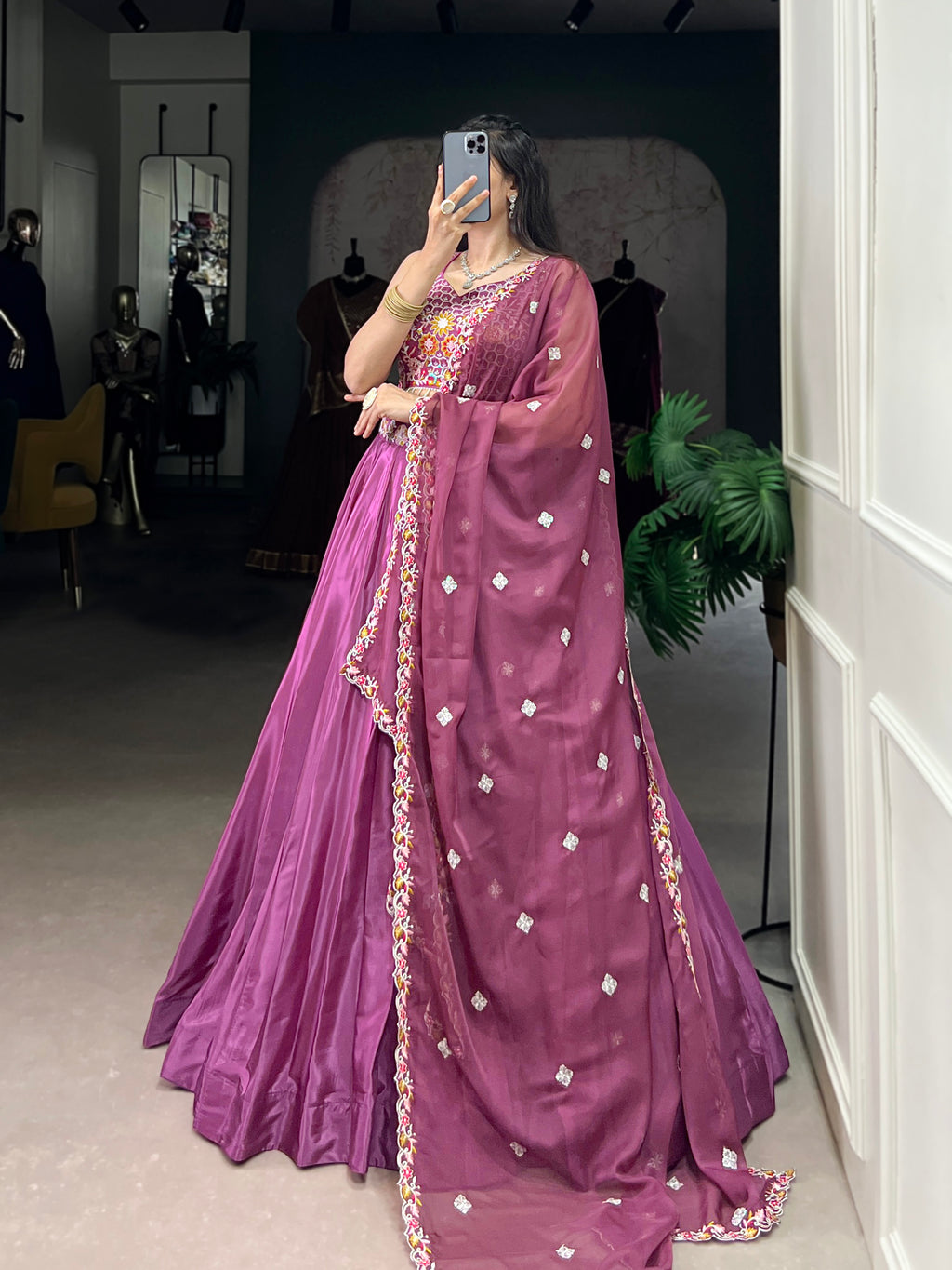 Vibrant Magenta Pink Lehenga with Heavy Work Blouse
