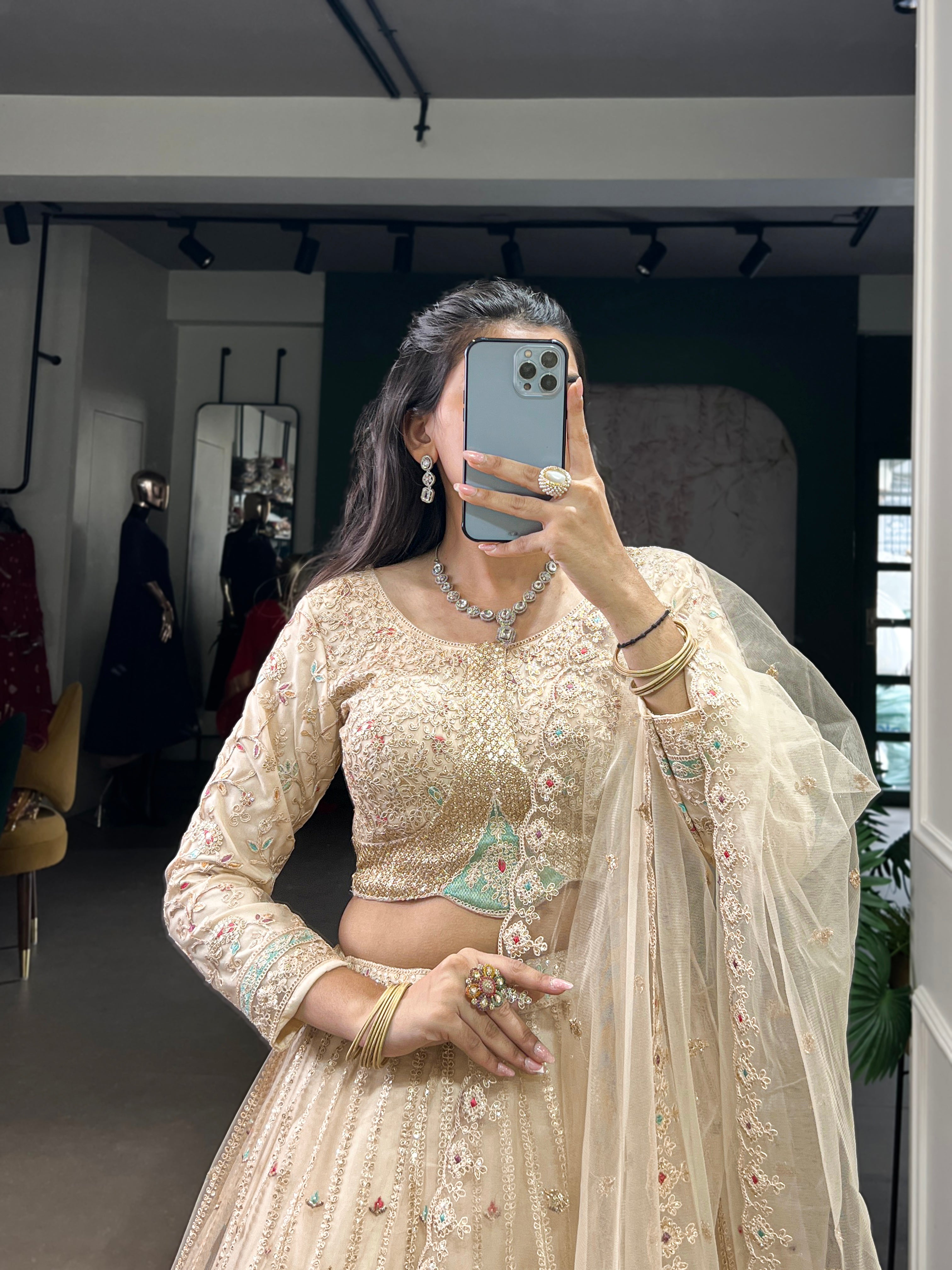 Exquisite Bridal Lehenga with Heavy Embroidery