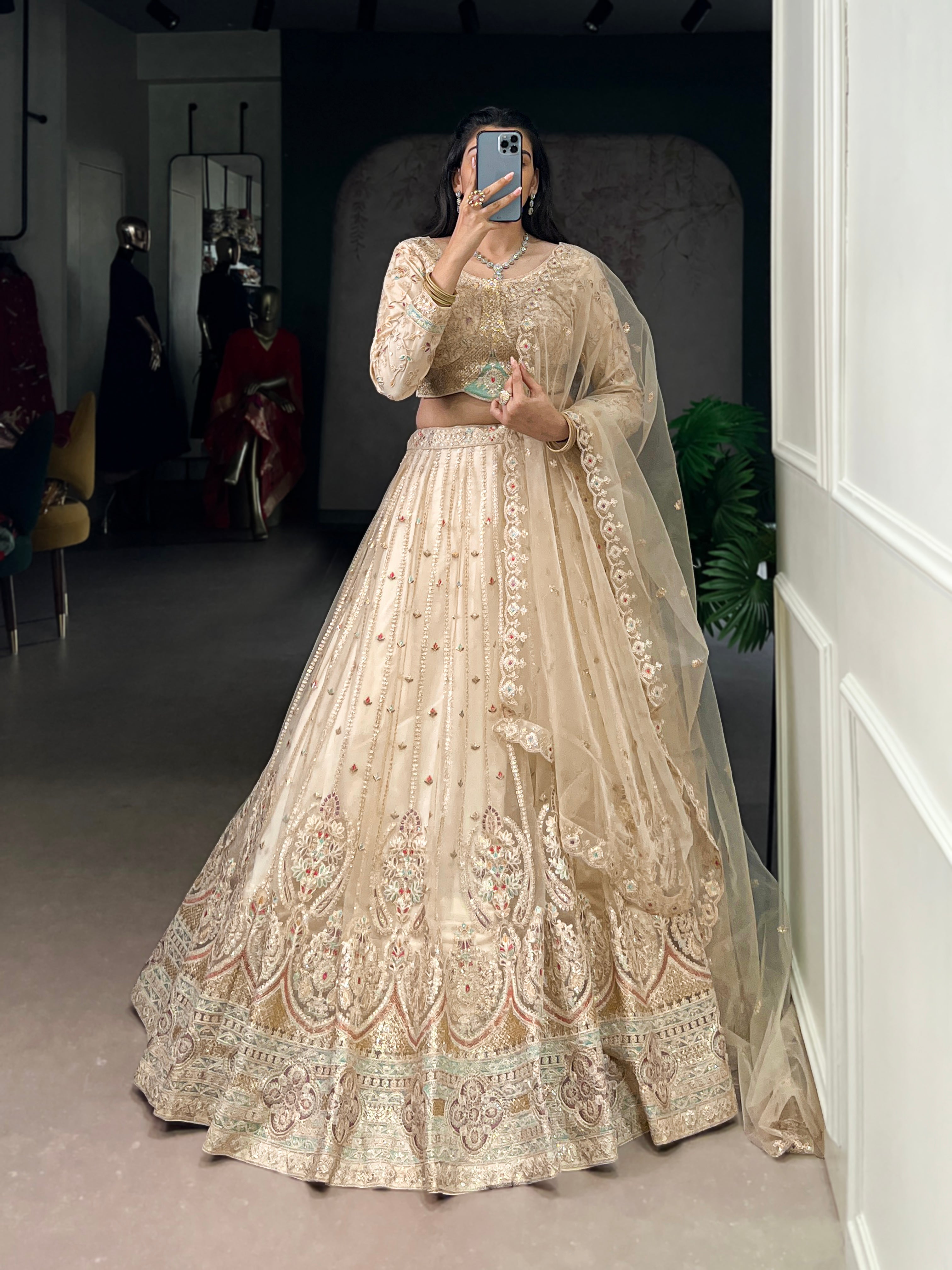 Exquisite Bridal Lehenga with Heavy Embroidery