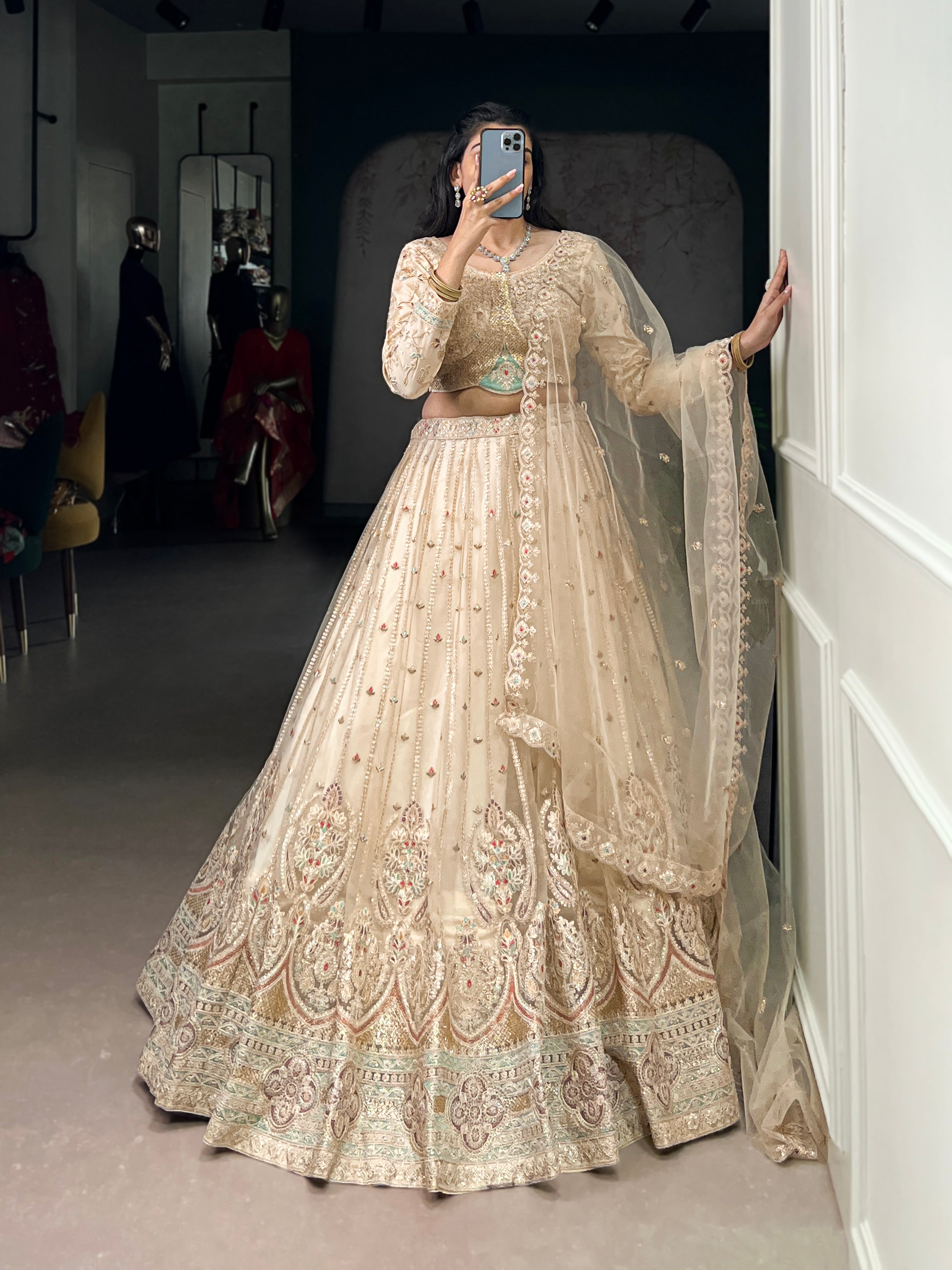 Exquisite Bridal Lehenga with Heavy Embroidery