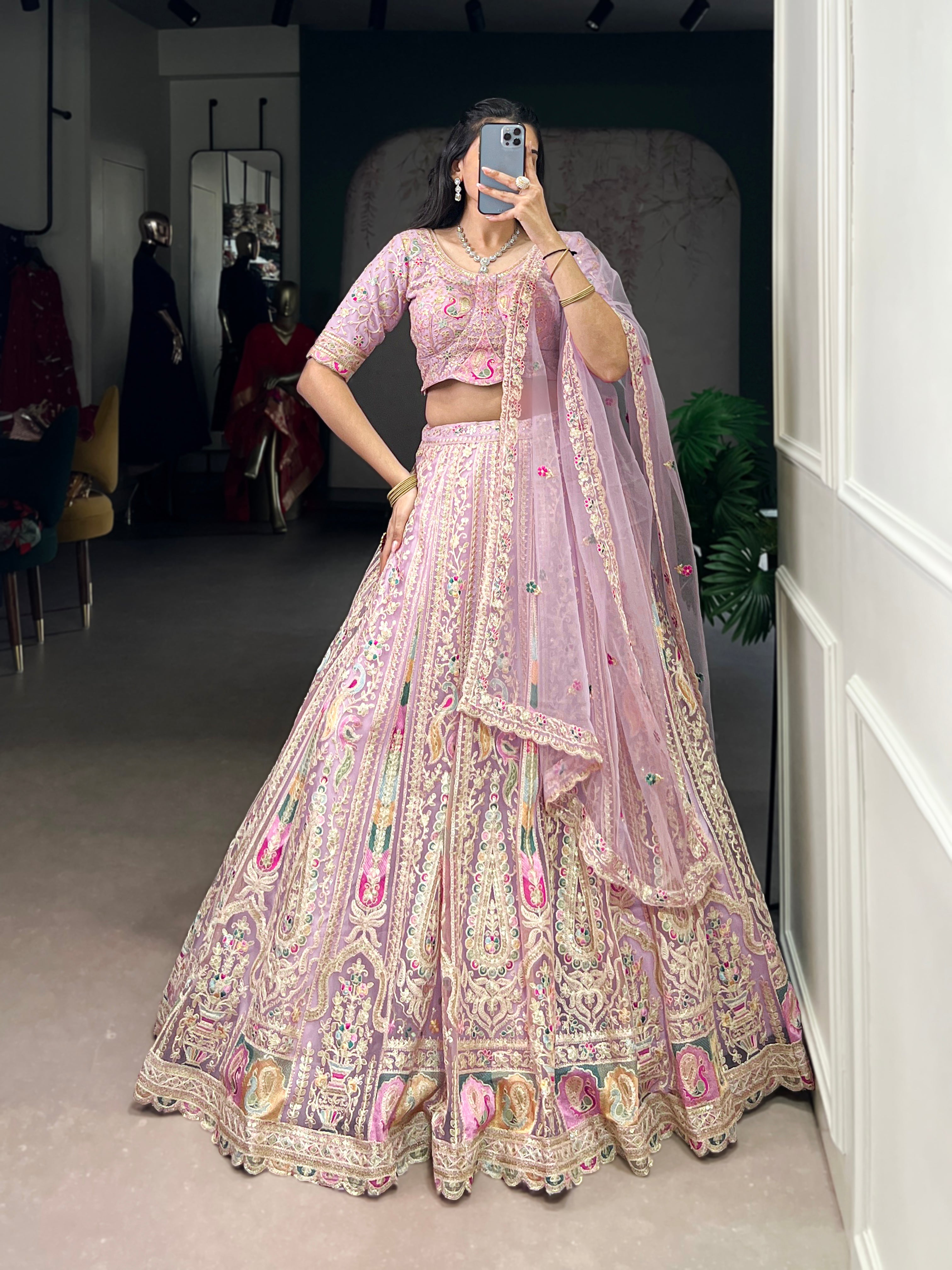 Exquisite Bridal Lehenga with Heavy Embroidery