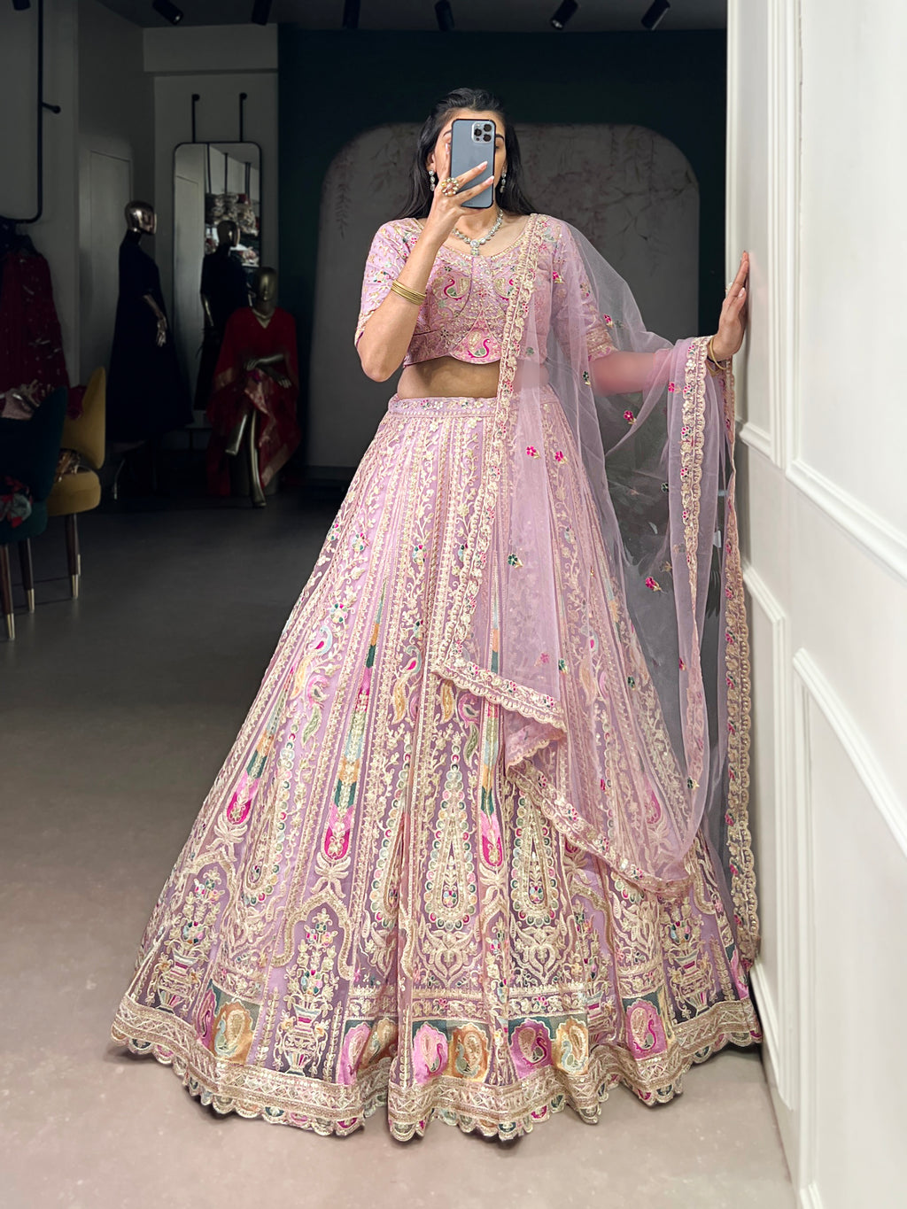 Exquisite Bridal Lehenga with Heavy Embroidery