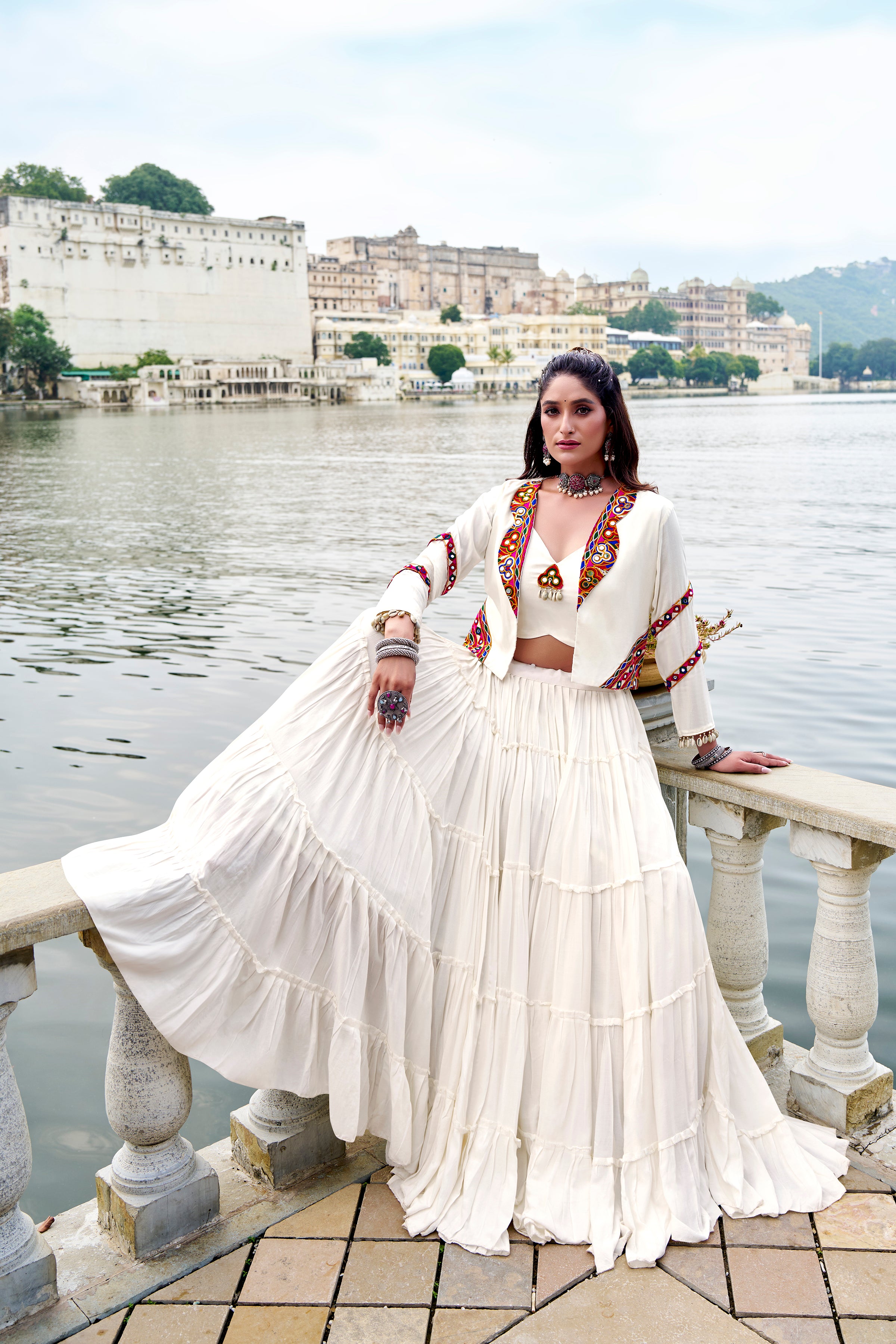 Solid black pure Rayon choli styled for traditional party looks