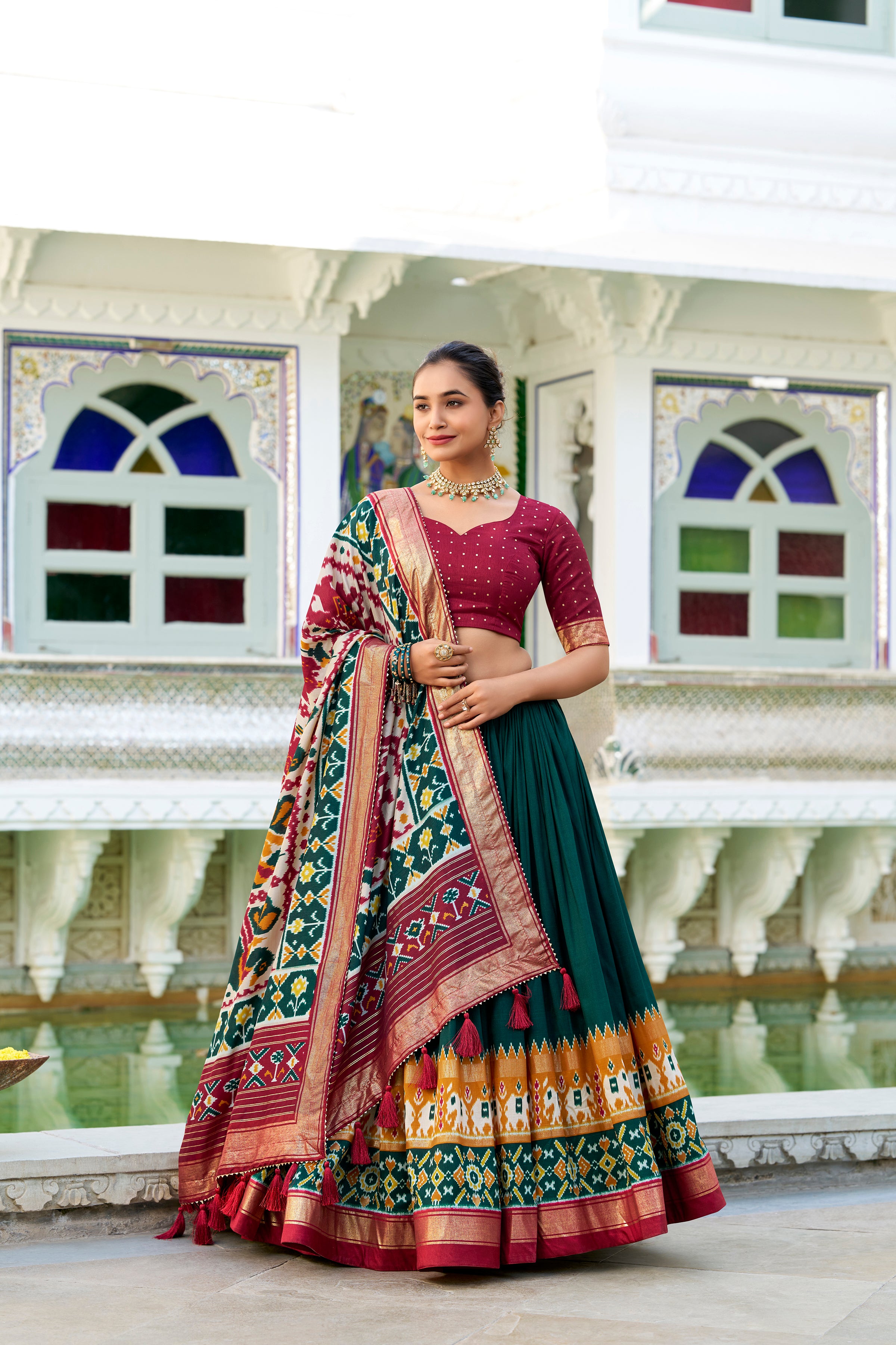 Traditional  Patola Print Navratri Chaniya Choli