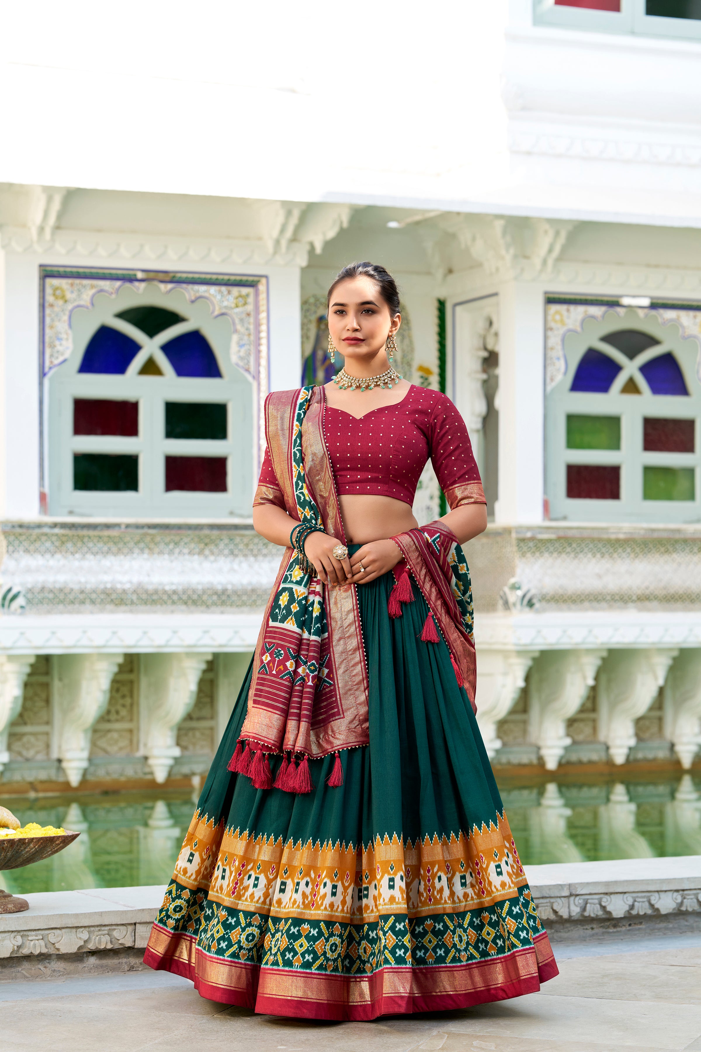 Traditional  Patola Print Navratri Chaniya Choli