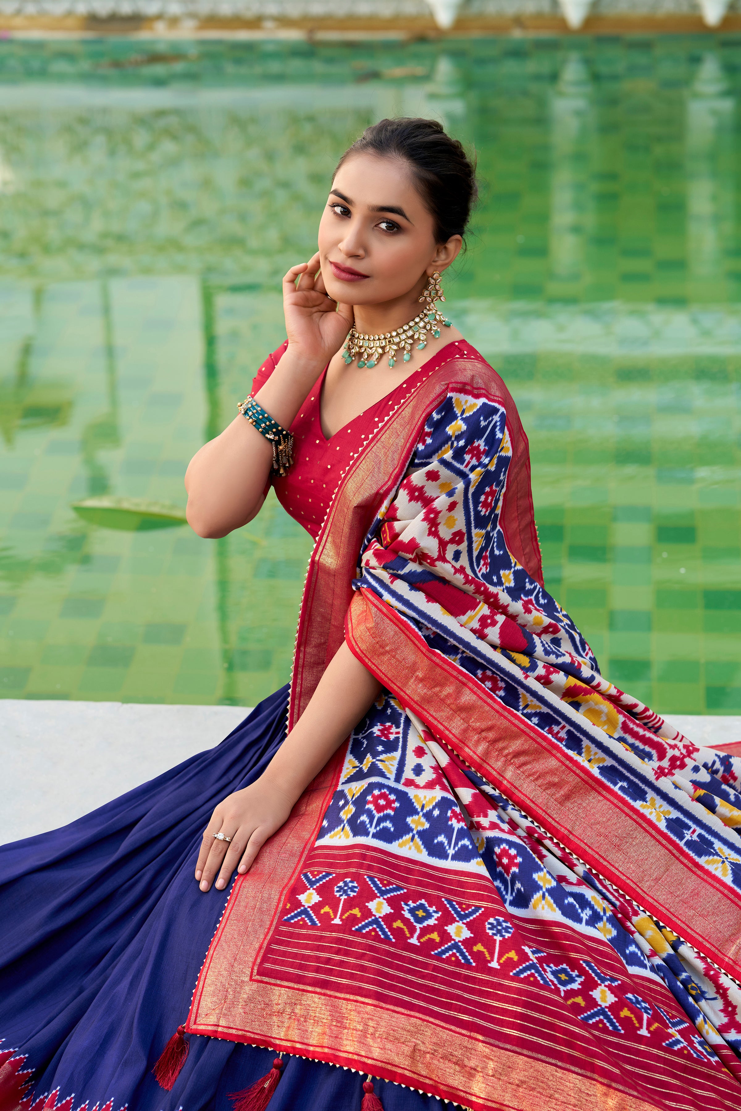 Traditional  Patola Print Navratri Chaniya Choli