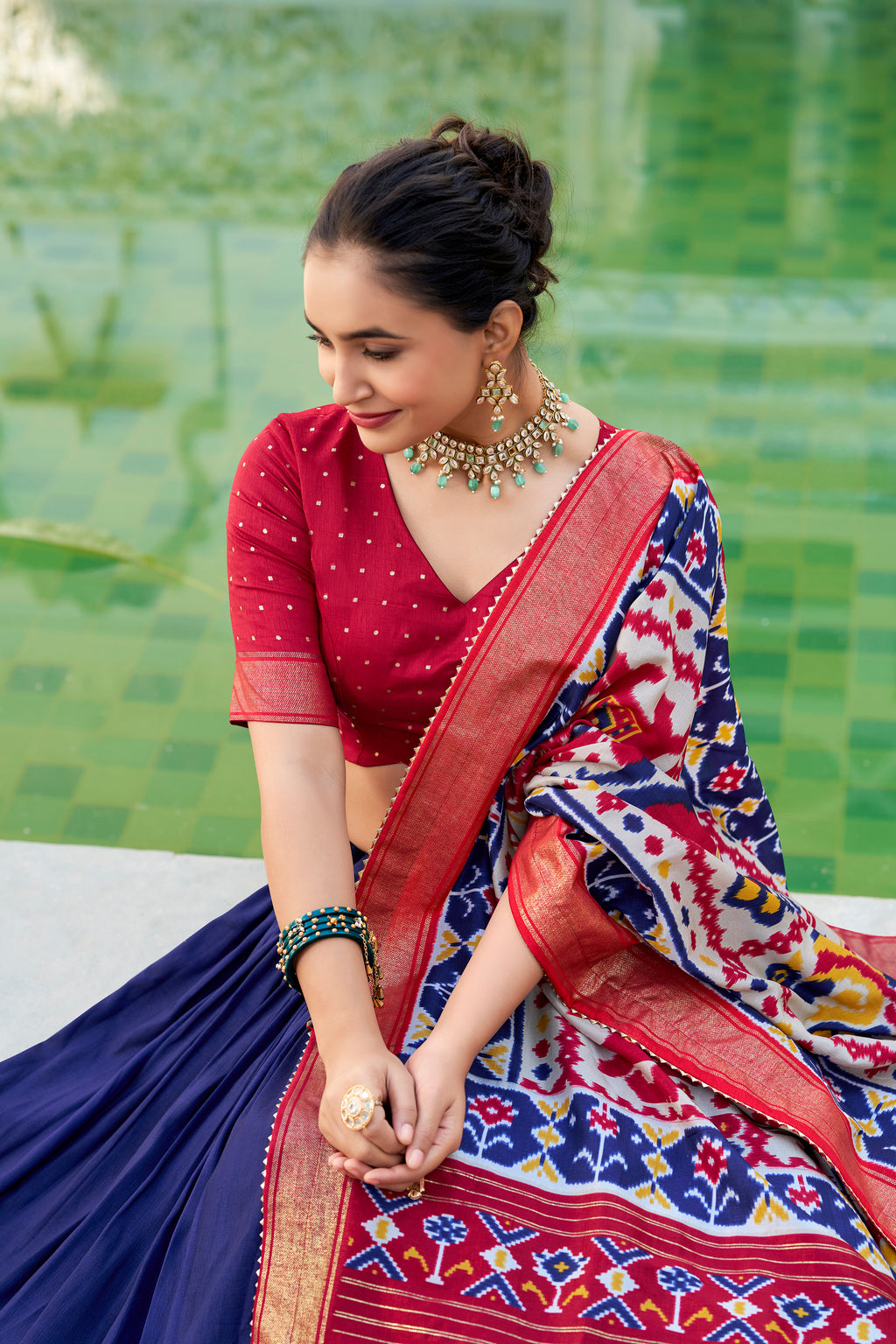 Traditional  Patola Print Navratri Chaniya Choli