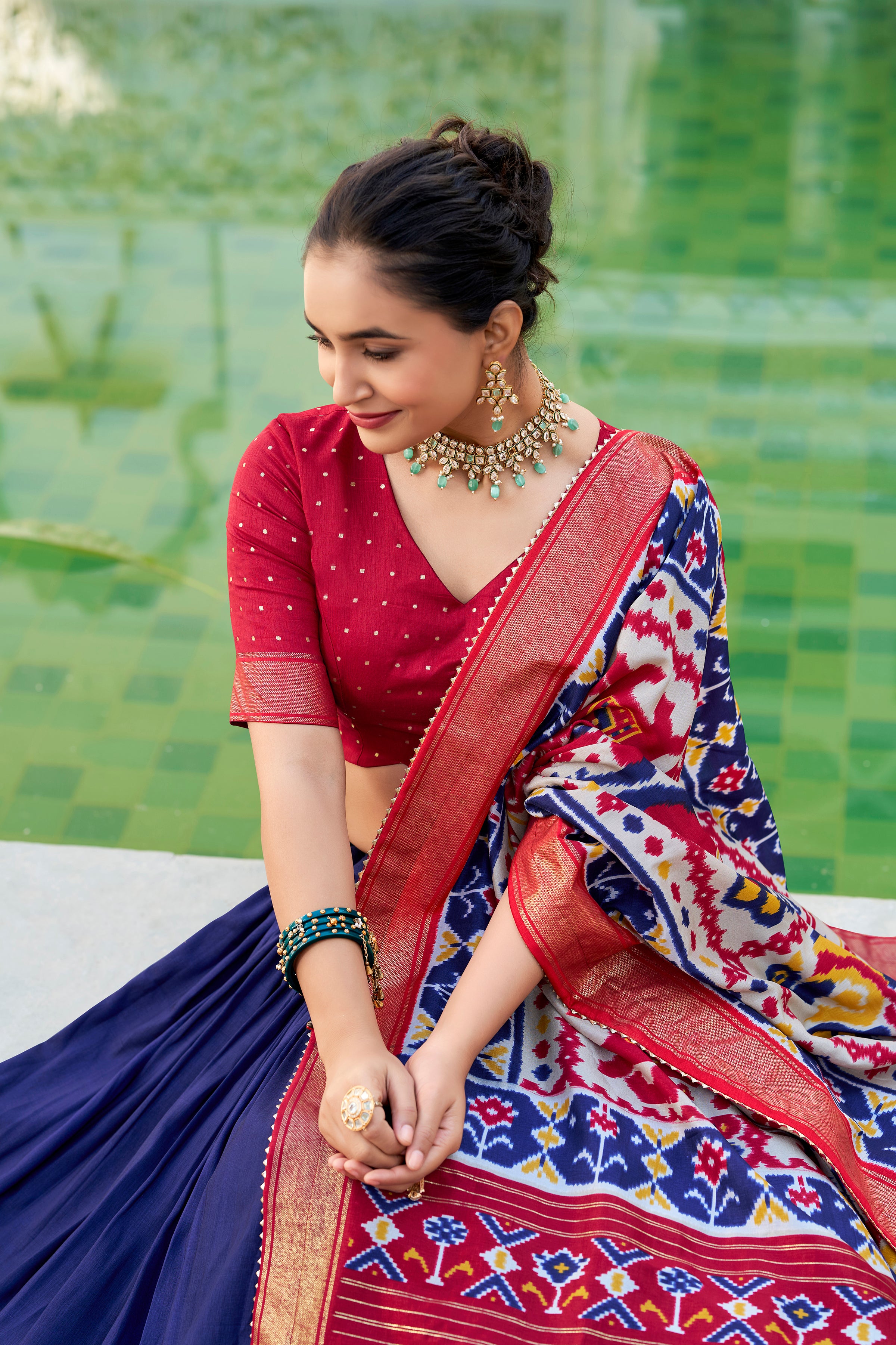 Traditional  Patola Print Navratri Chaniya Choli