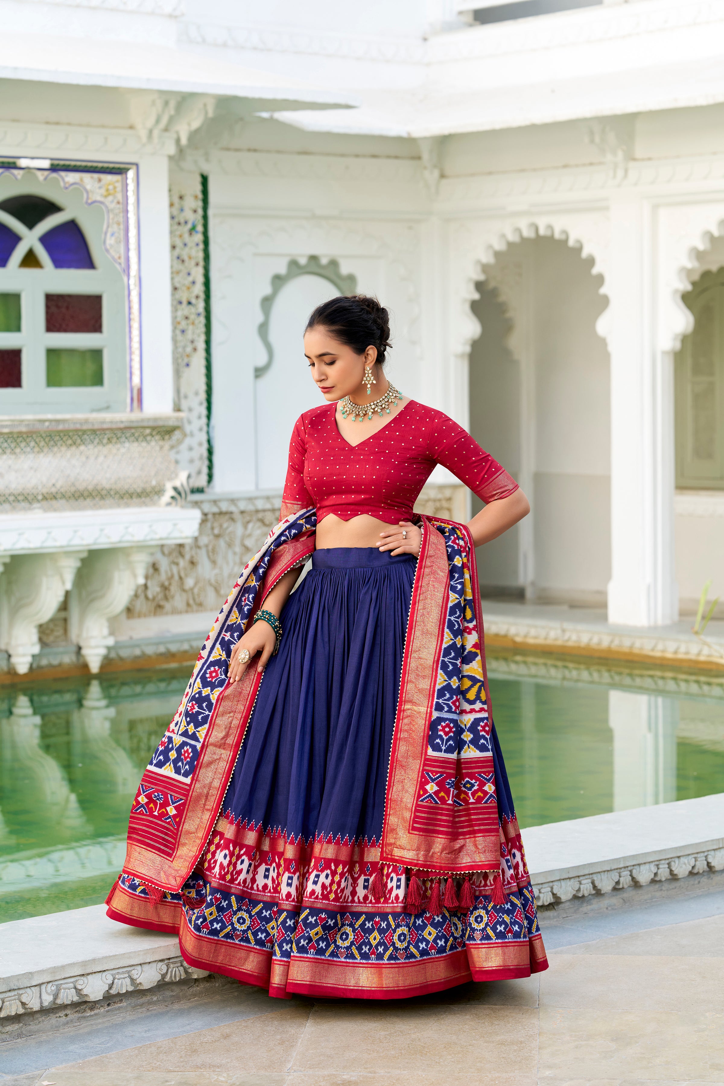 Traditional  Patola Print Navratri Chaniya Choli