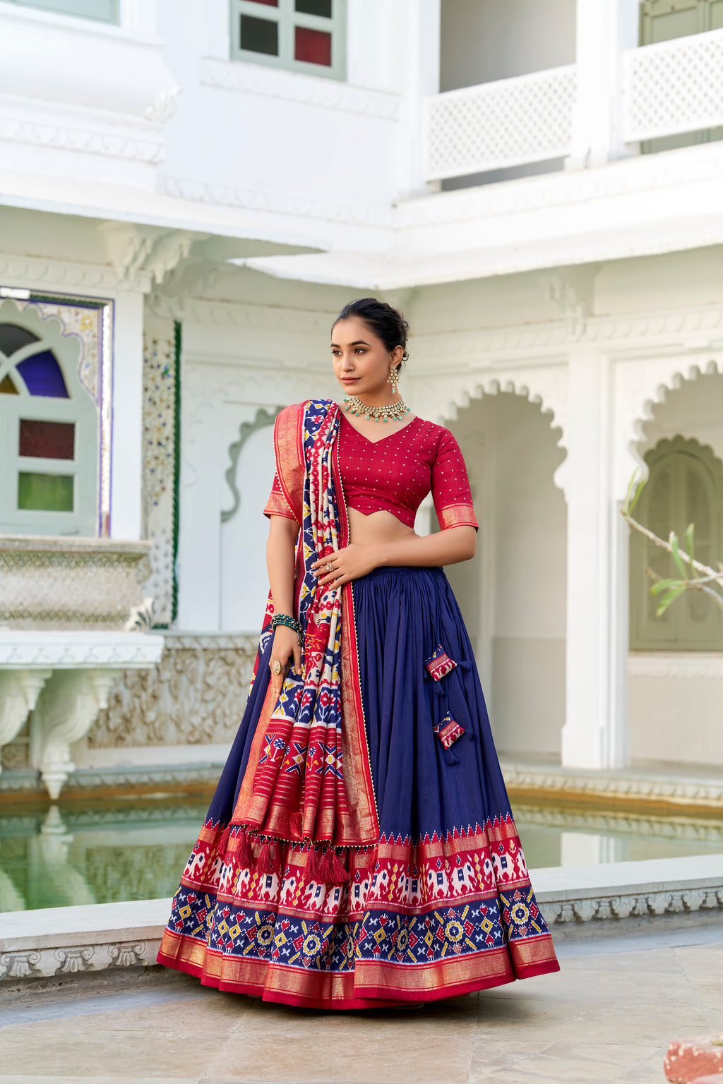 Traditional  Patola Print Navratri Chaniya Choli
