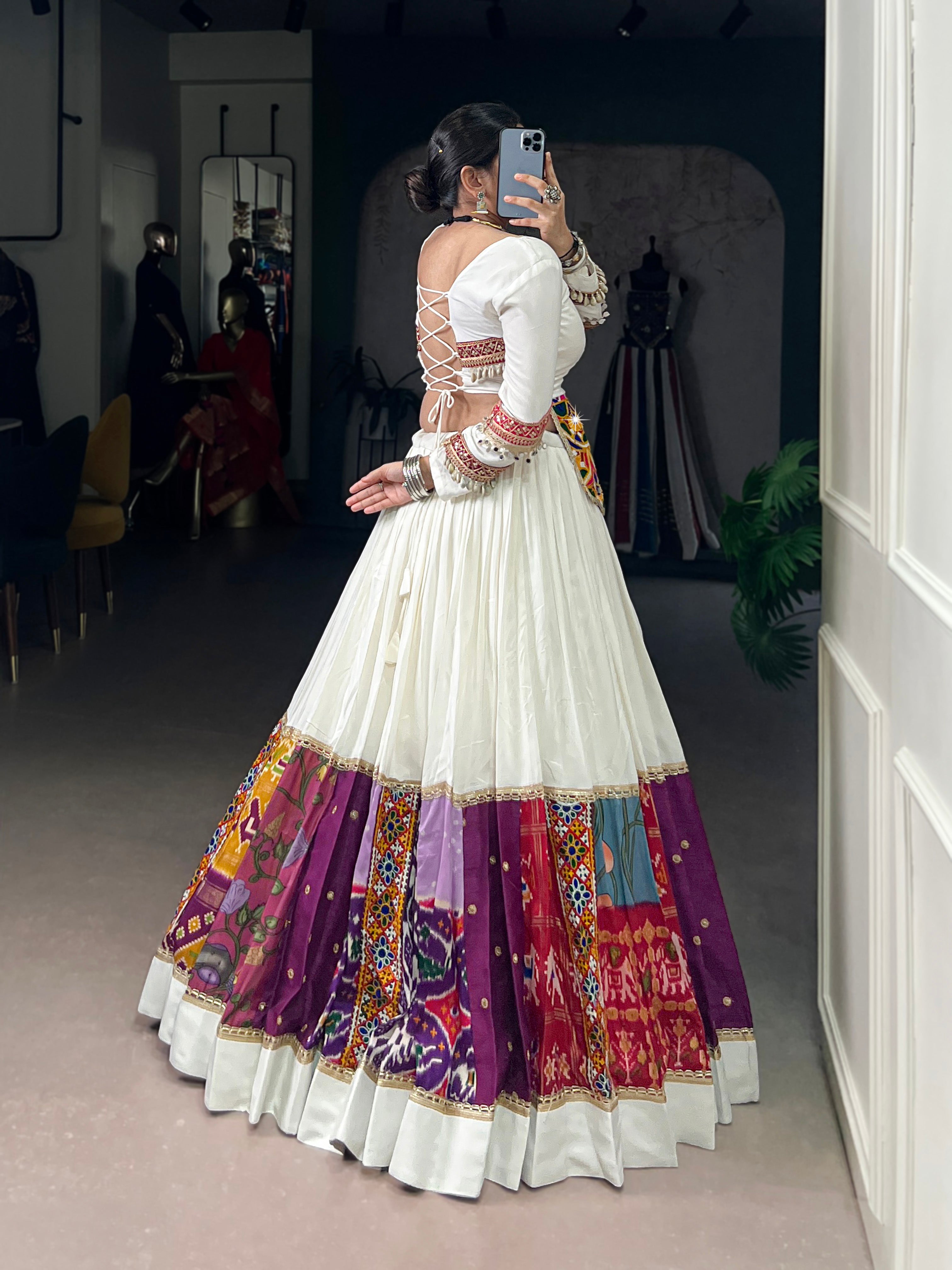 Multicolor beauty with a touch of tradition choli for garba night