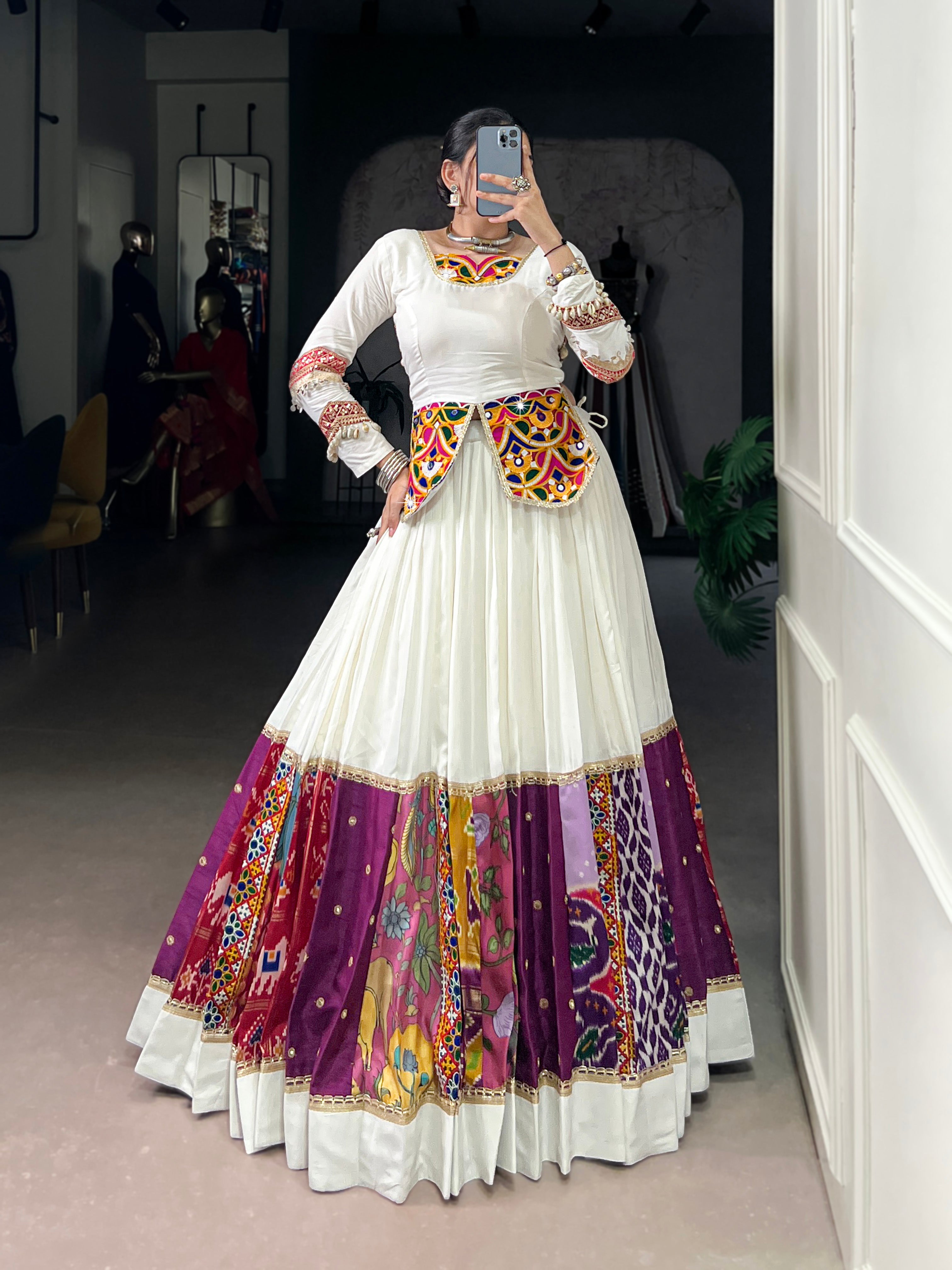 Multicolor beauty with a touch of tradition choli for garba night