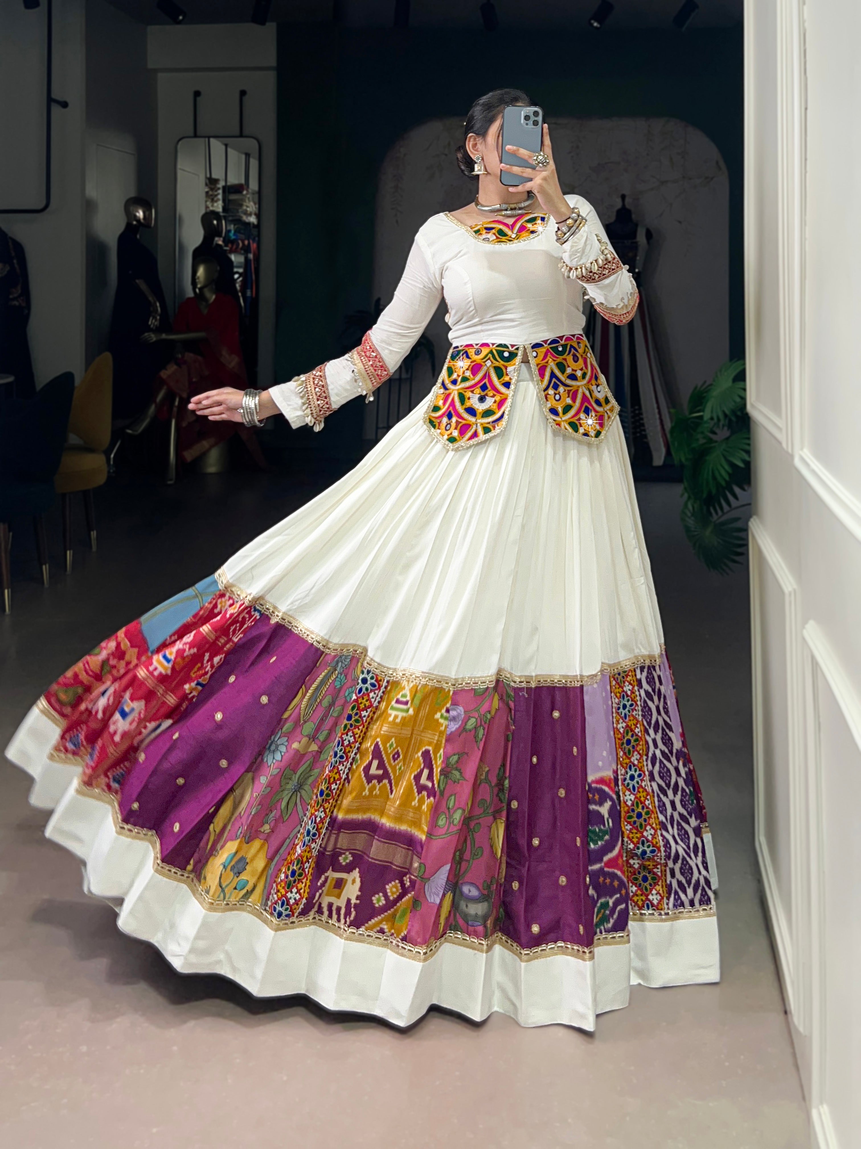 Multicolor beauty with a touch of tradition choli for garba night