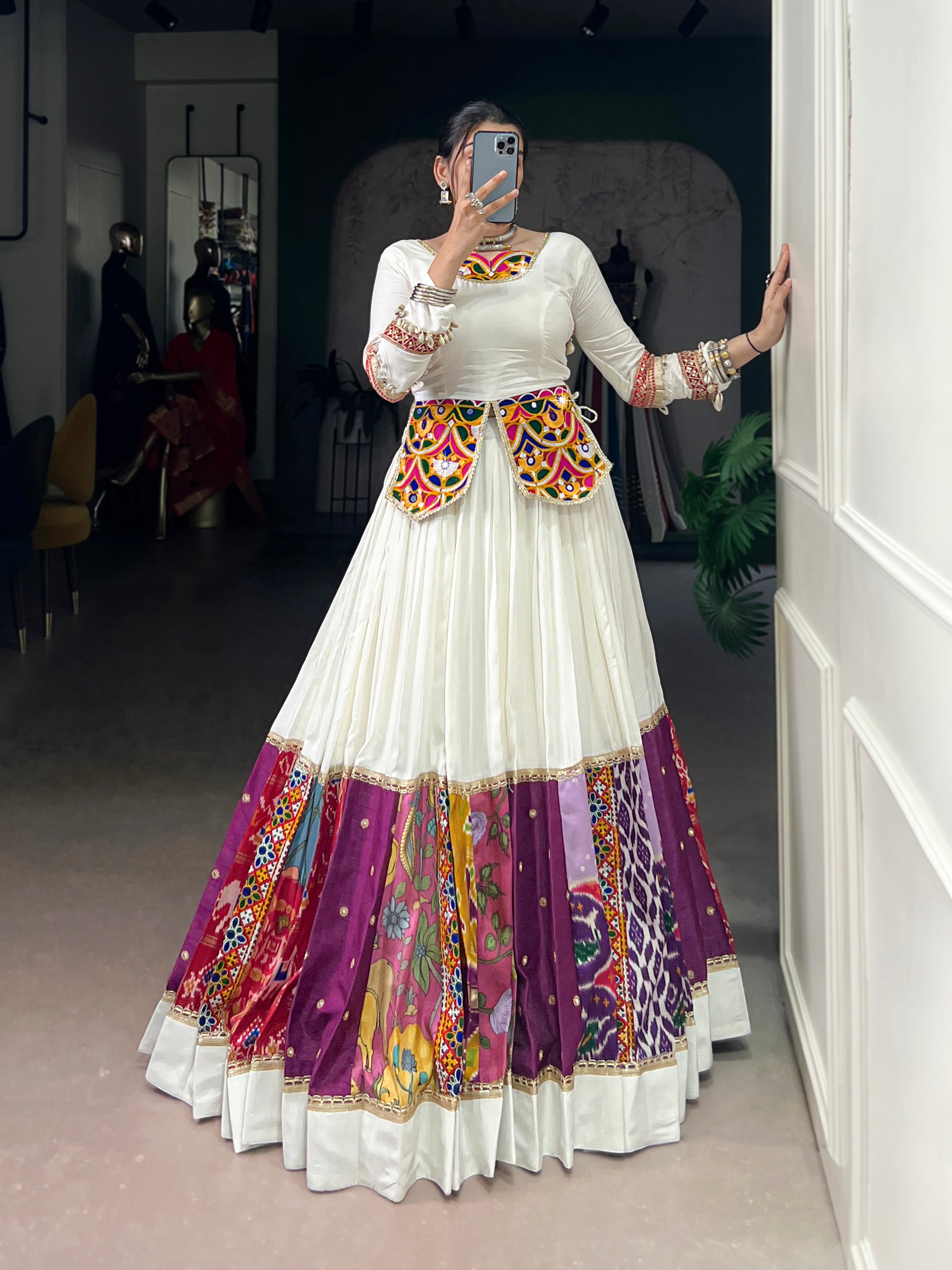 Multicolor beauty with a touch of tradition choli for garba night