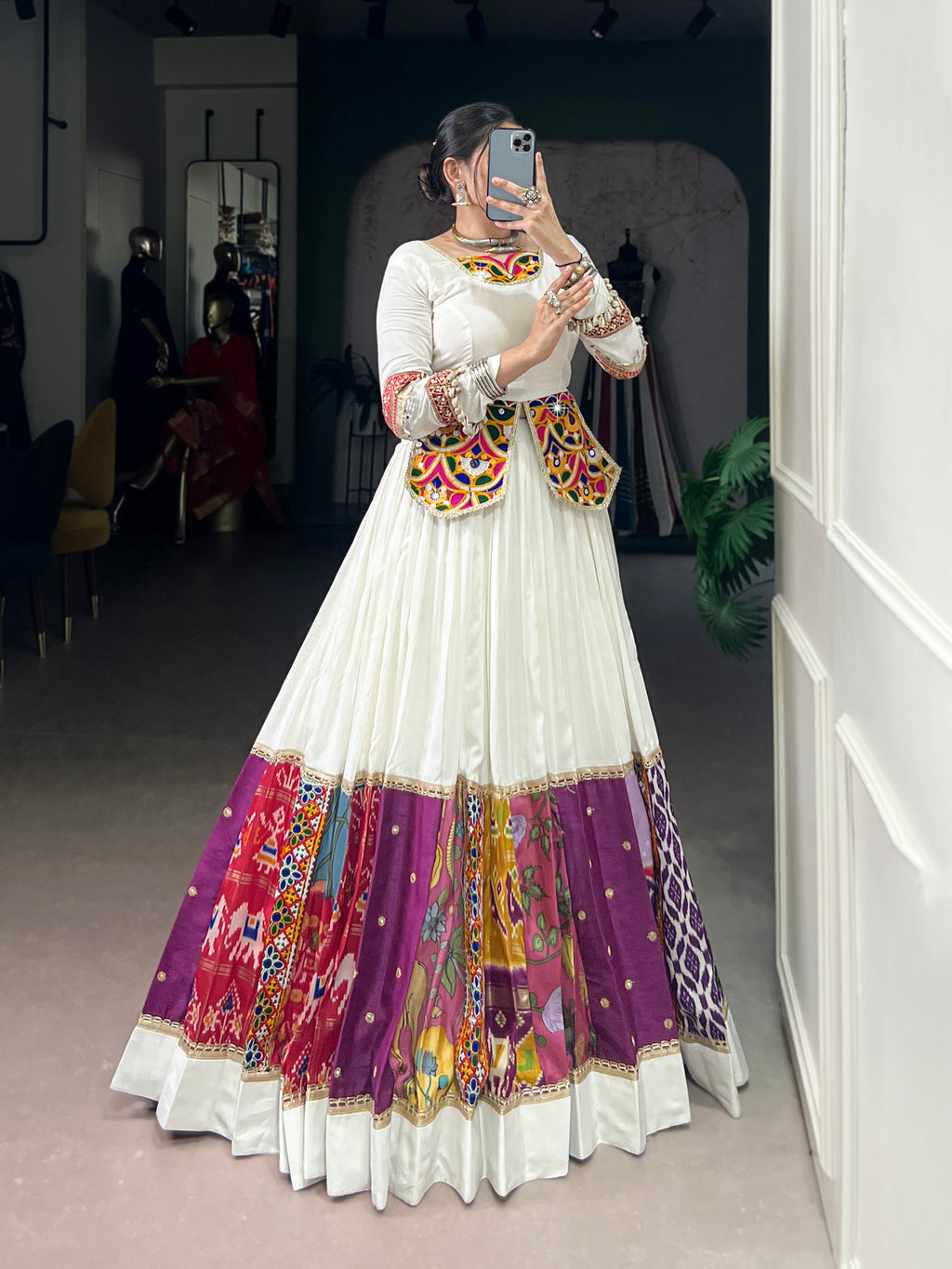 Multicolor beauty with a touch of tradition choli for garba night