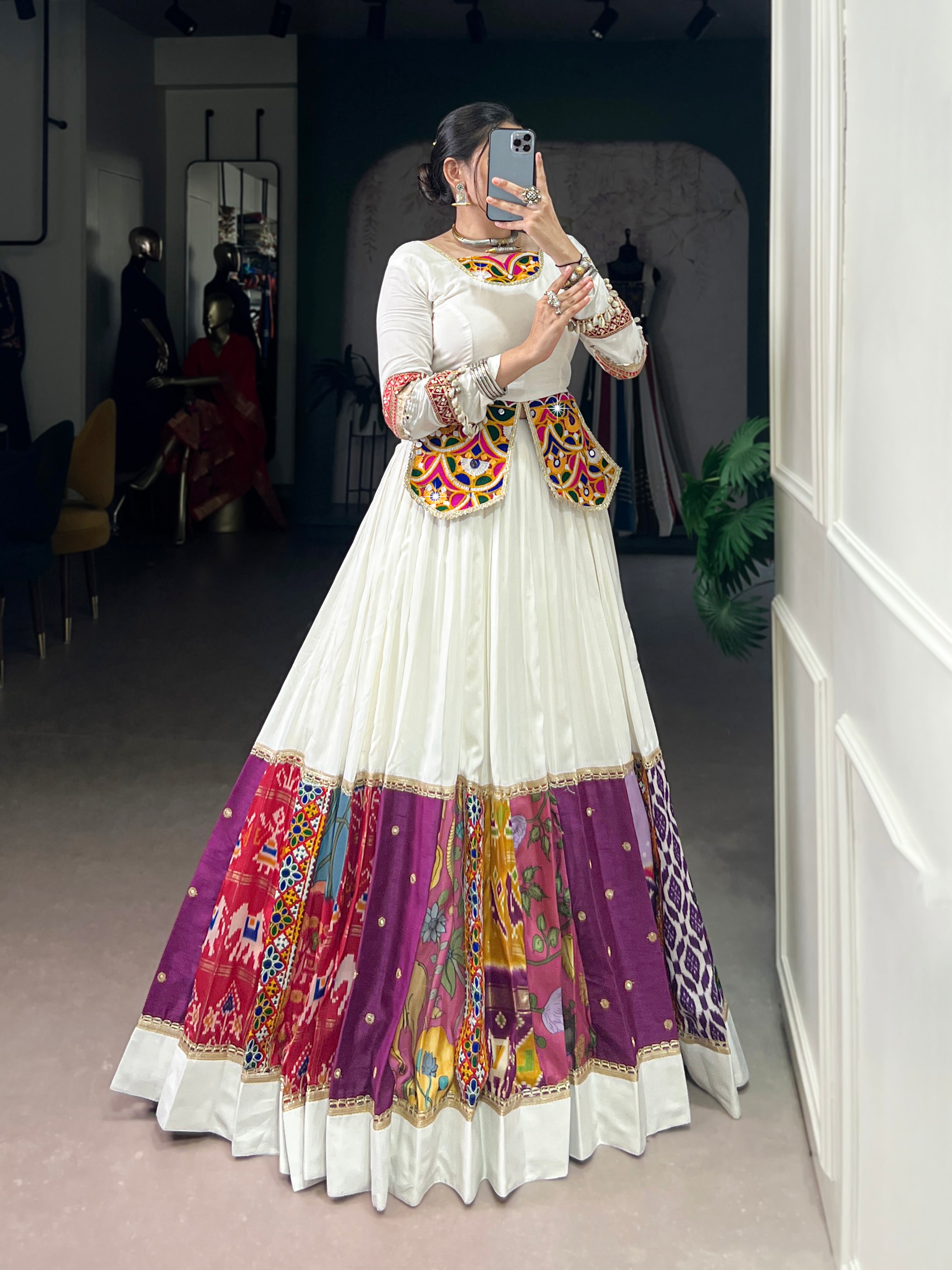 Multicolor beauty with a touch of tradition choli for garba night