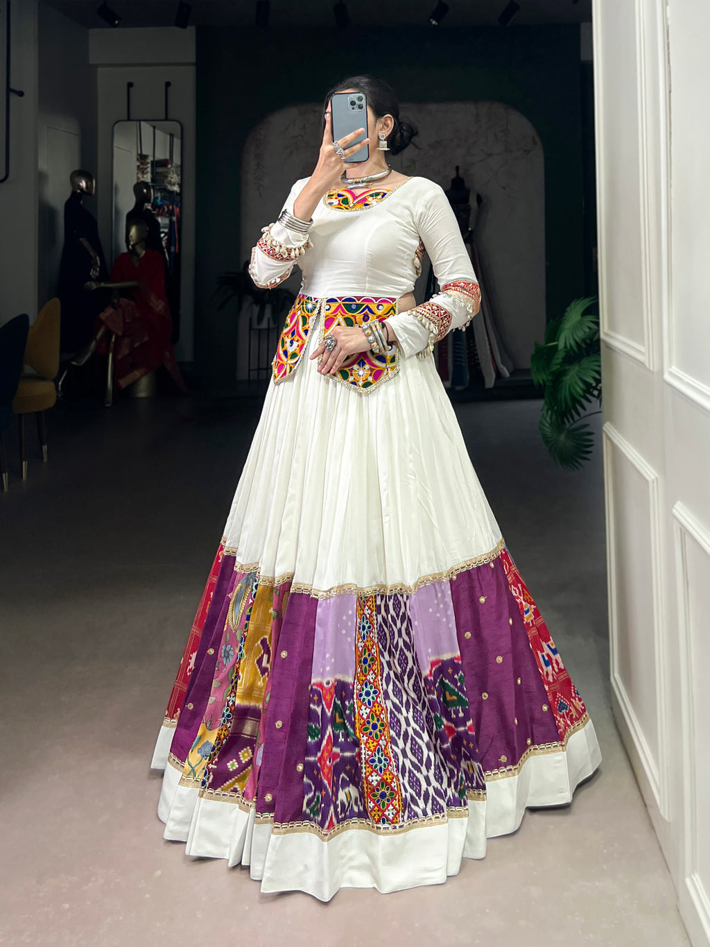 Multicolor beauty with a touch of tradition choli for garba night