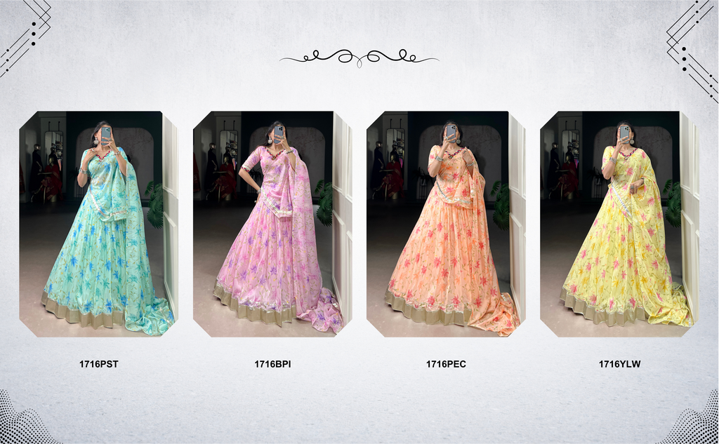 Baby Pink Floral Edition  Choli With Embossed Design Lace Touch Up