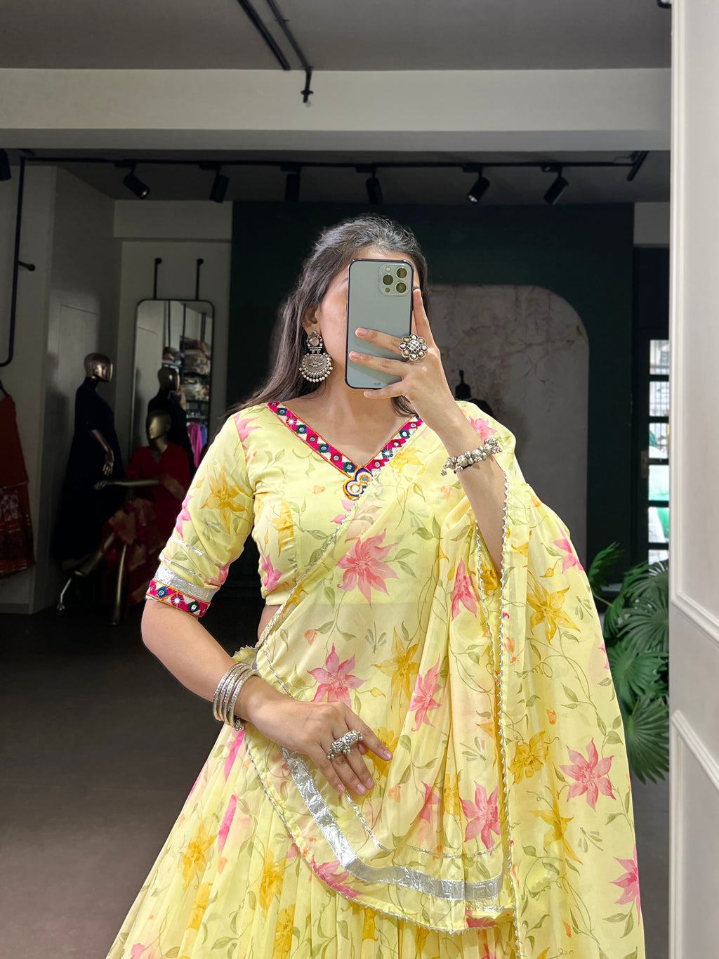 Baby Pink Floral Edition  Choli With Embossed Design Lace Touch Up