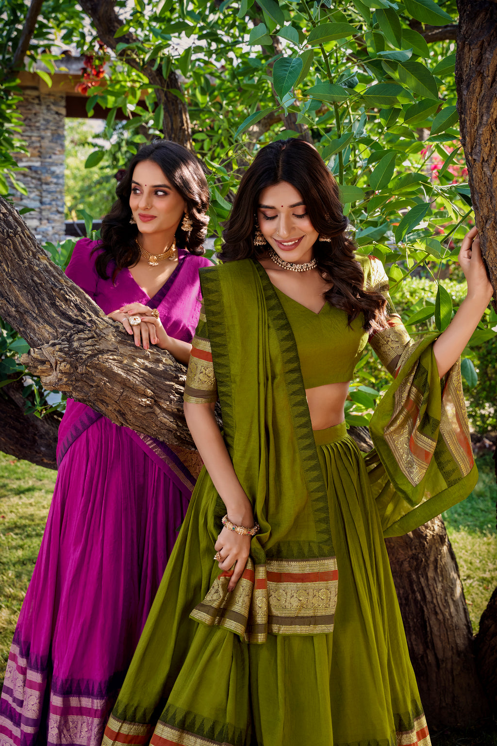 Elegant Lehenga Choli with Designer Woven Sleeves
