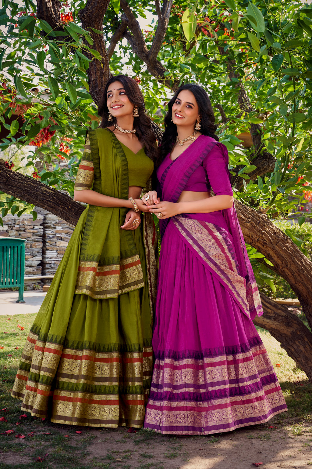 Elegant Lehenga Choli with Designer Woven Sleeves