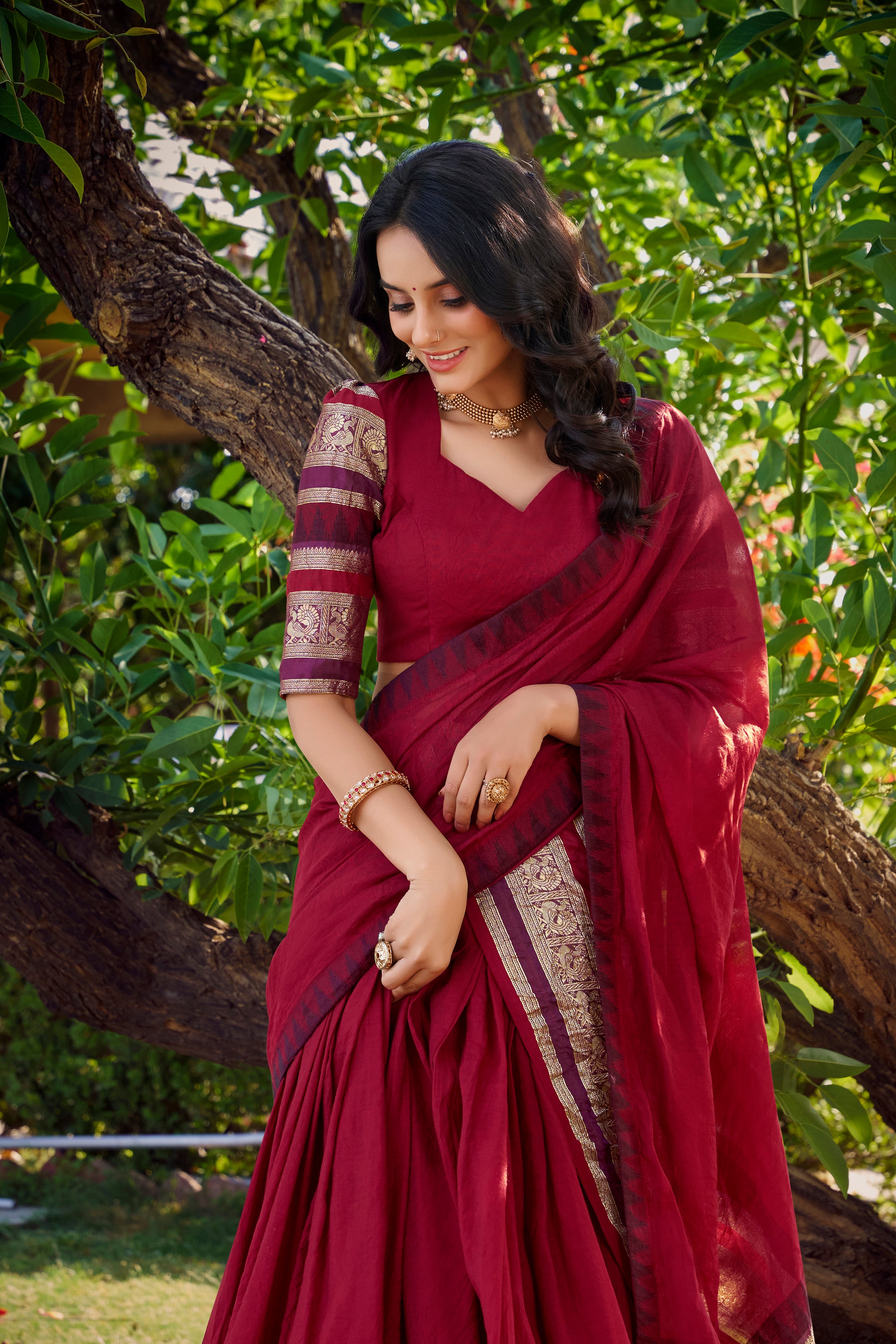 Elegant Lehenga Choli with Designer Woven Sleeves