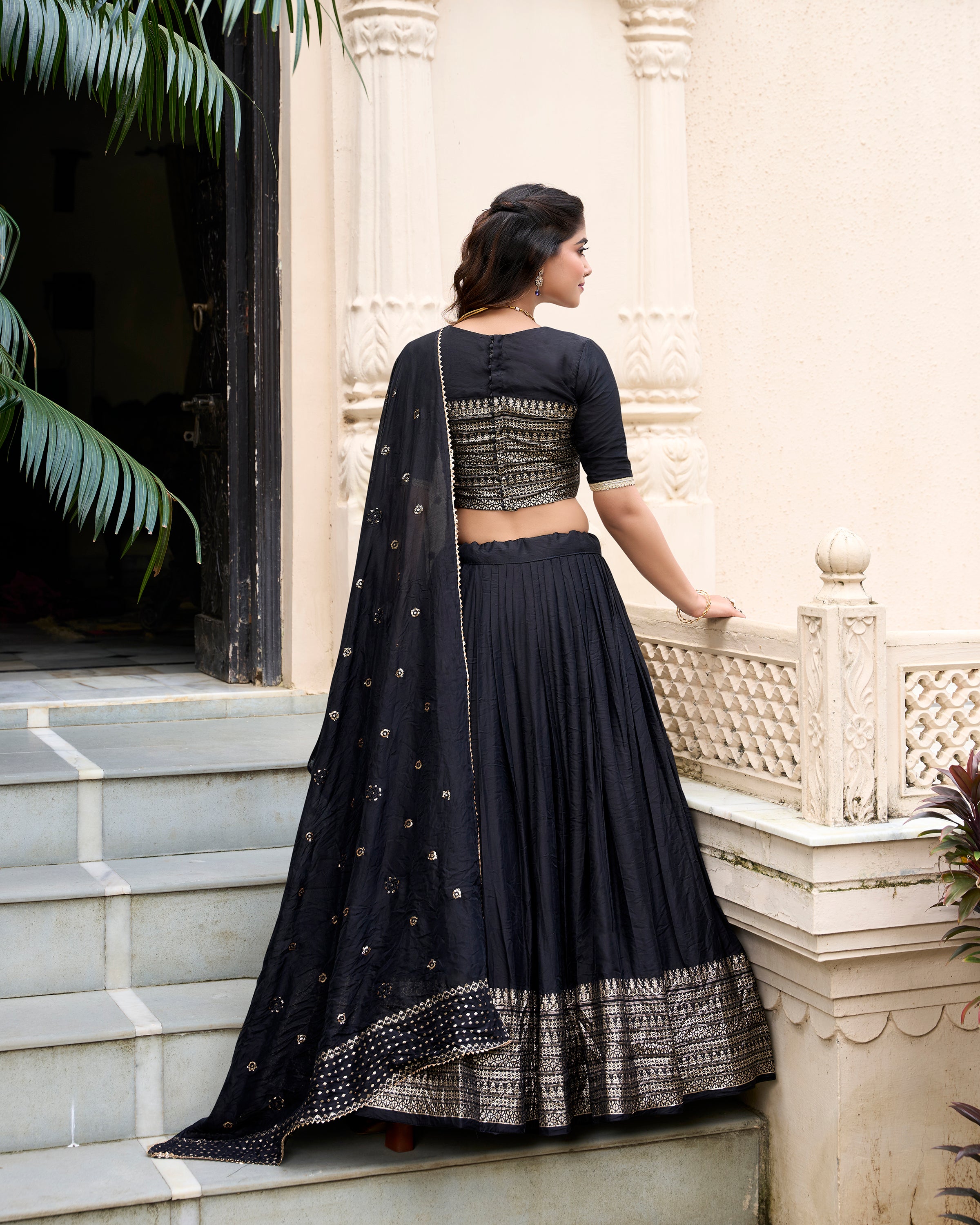 Regal Choli with Woven Zari Border