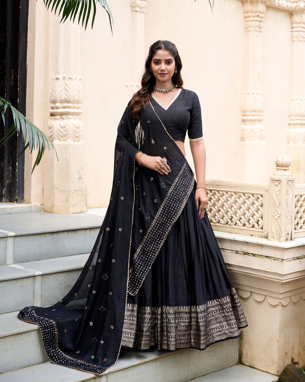 Regal Choli with Woven Zari Border