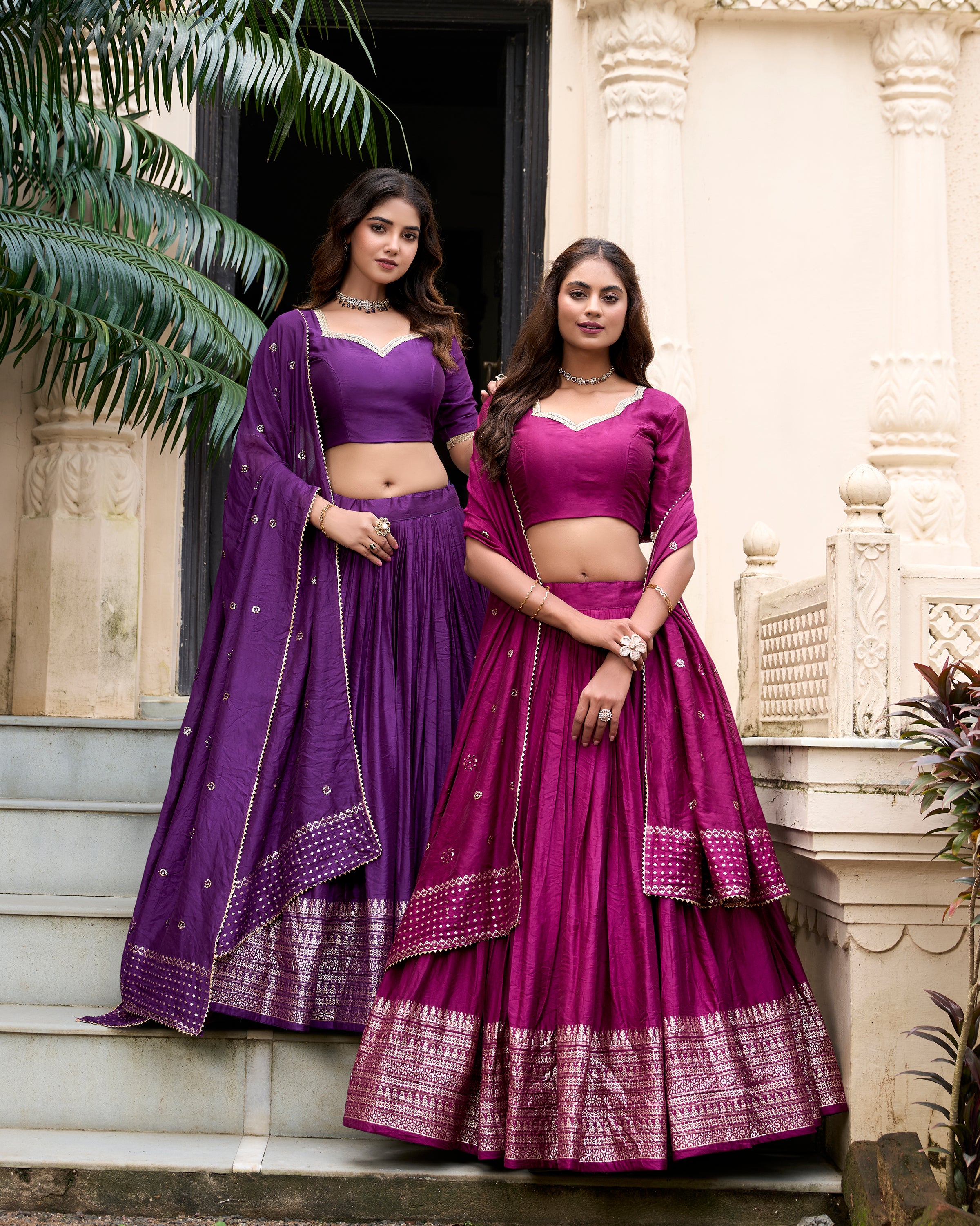 Regal Choli with Woven Zari Border