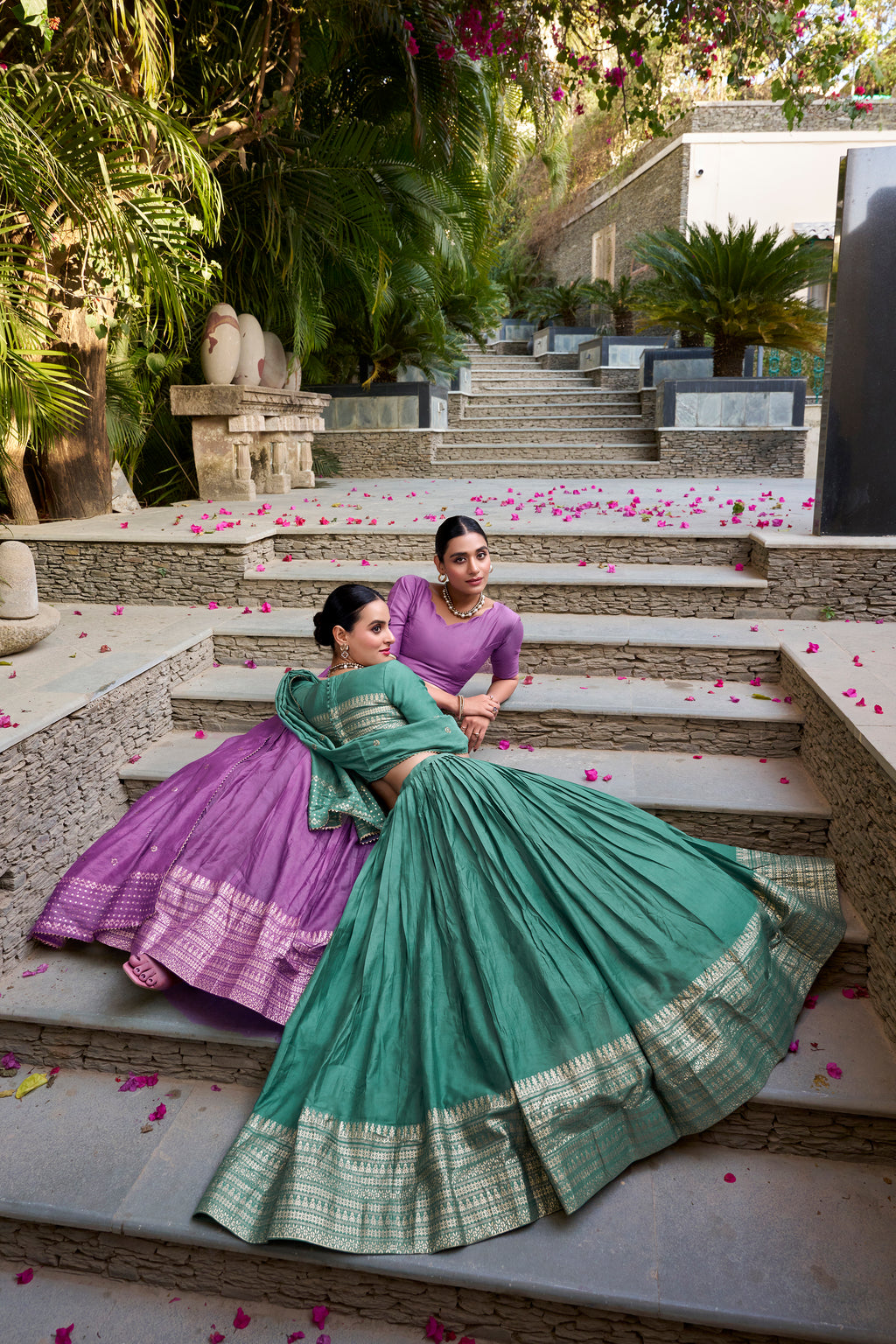 Regal Choli with Woven Zari Border