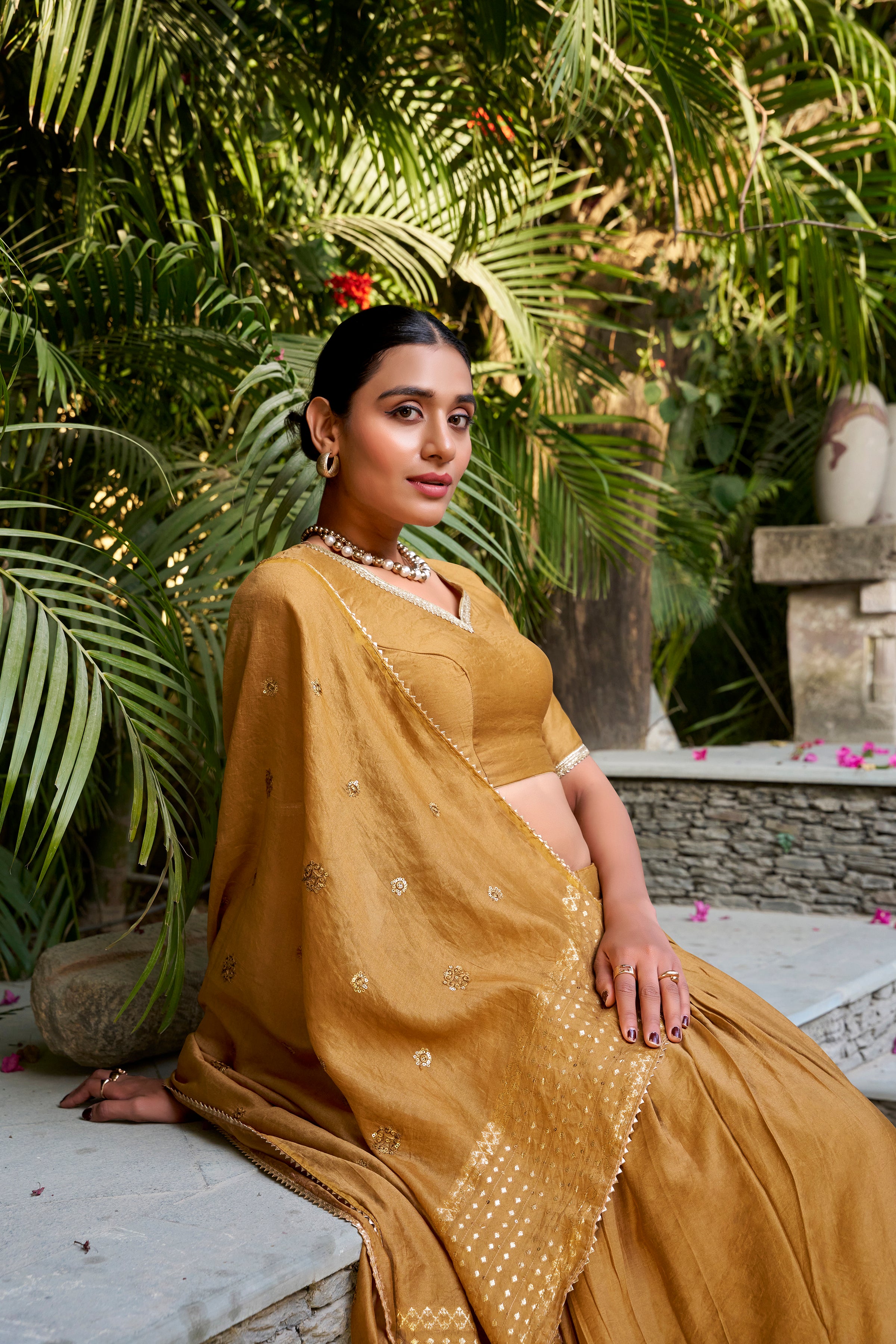 Regal Choli with Woven Zari Border