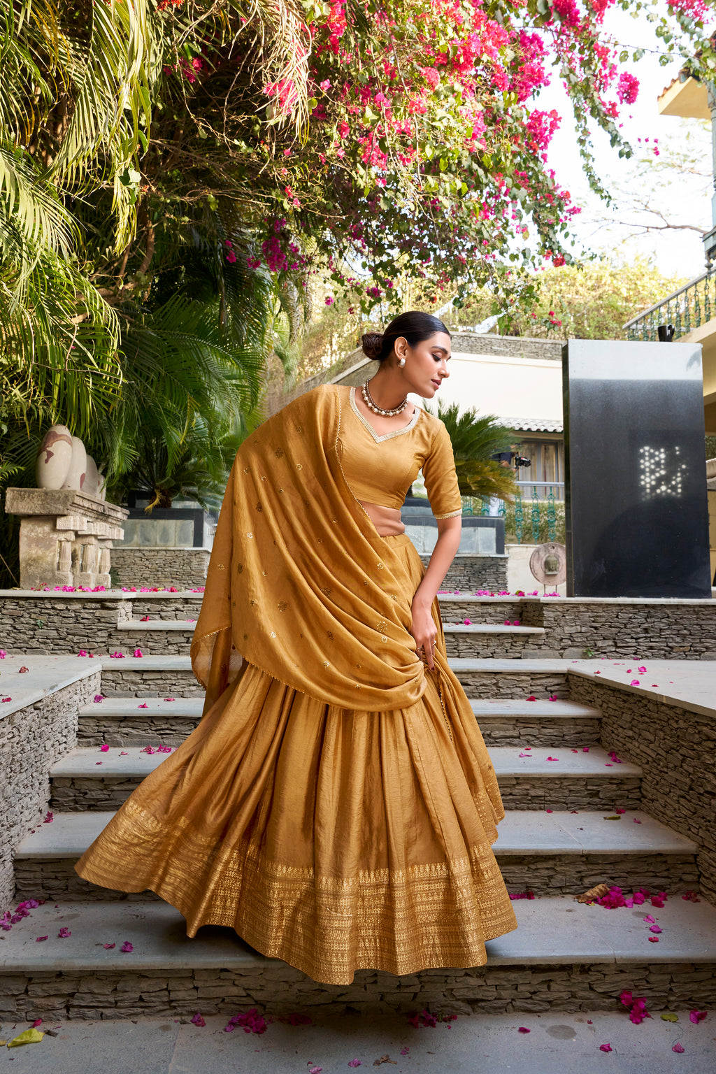 Regal Choli with Woven Zari Border