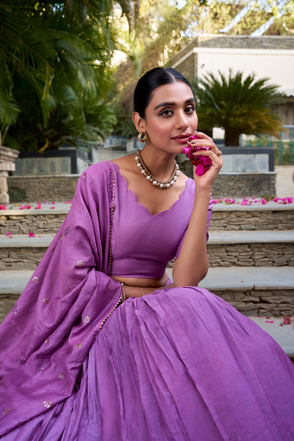 Regal Choli with Woven Zari Border